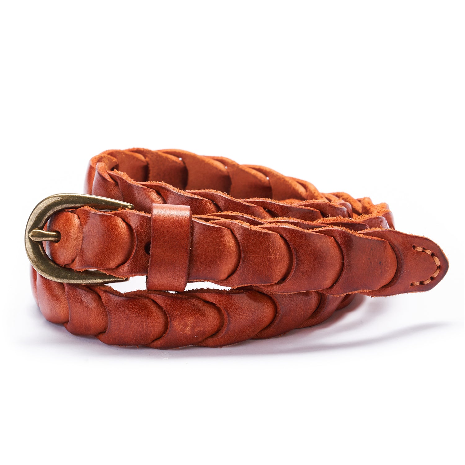 Orange Hand-Woven Belt For Lady 20mm By BELTLEY