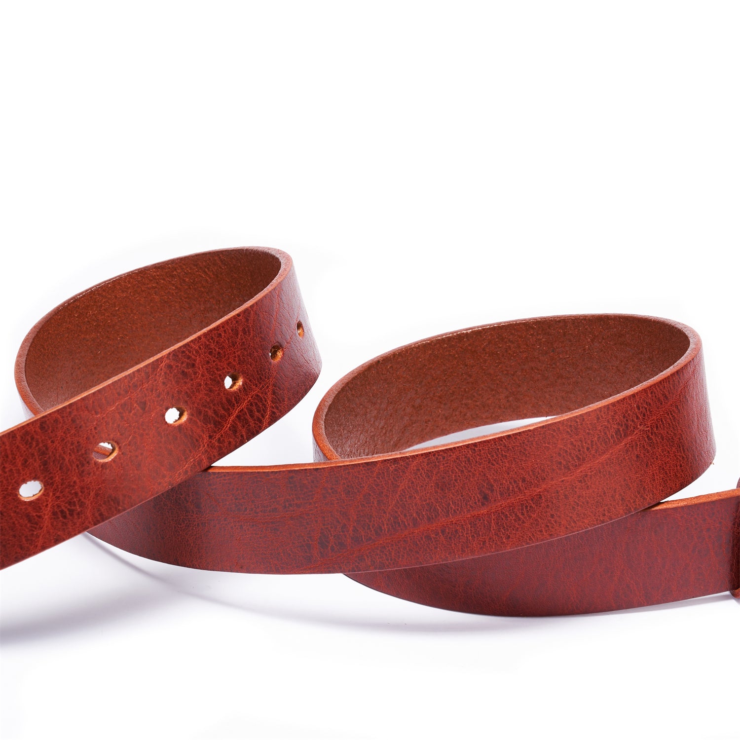 BELTLEY Oxblood Brown Everyday Leather Belt 1.5” - Full Grain SS Buckle