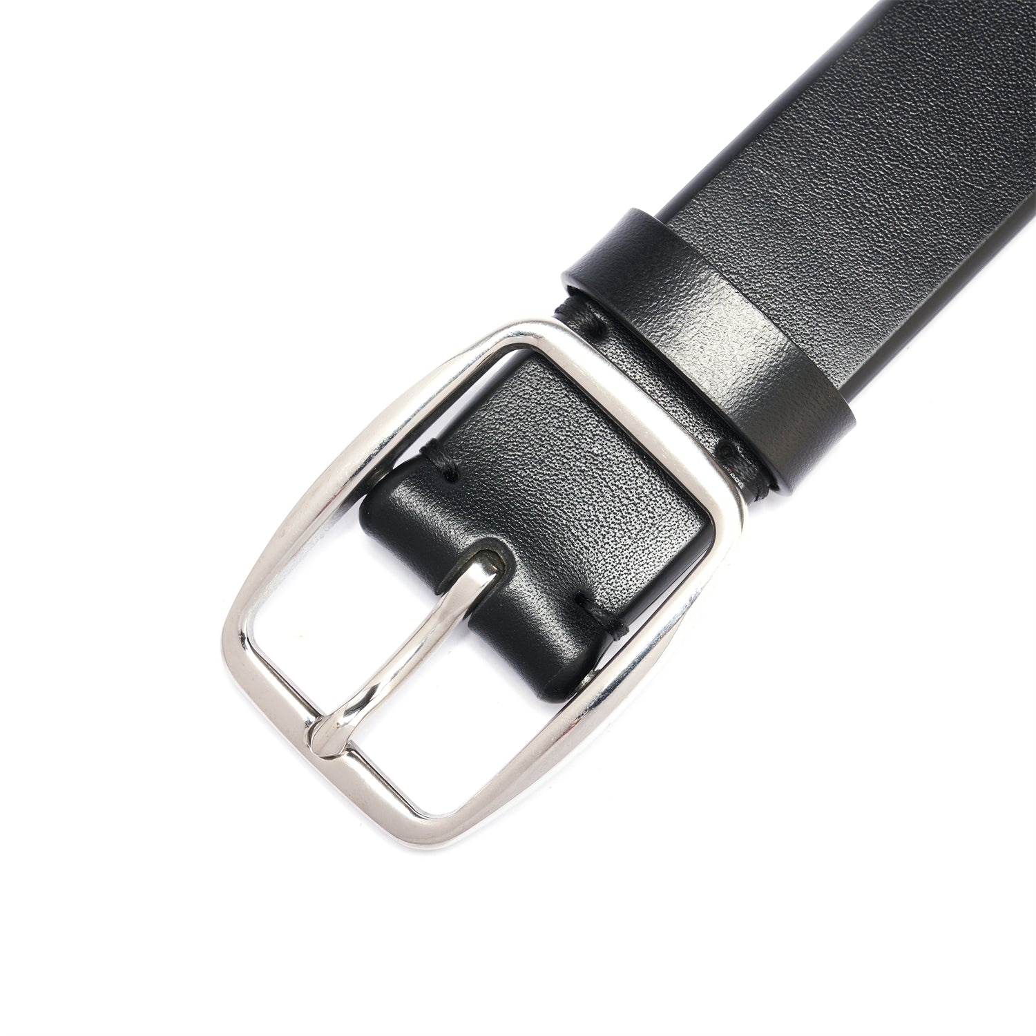 BELTLEY Piano Black Slim Belt for Women