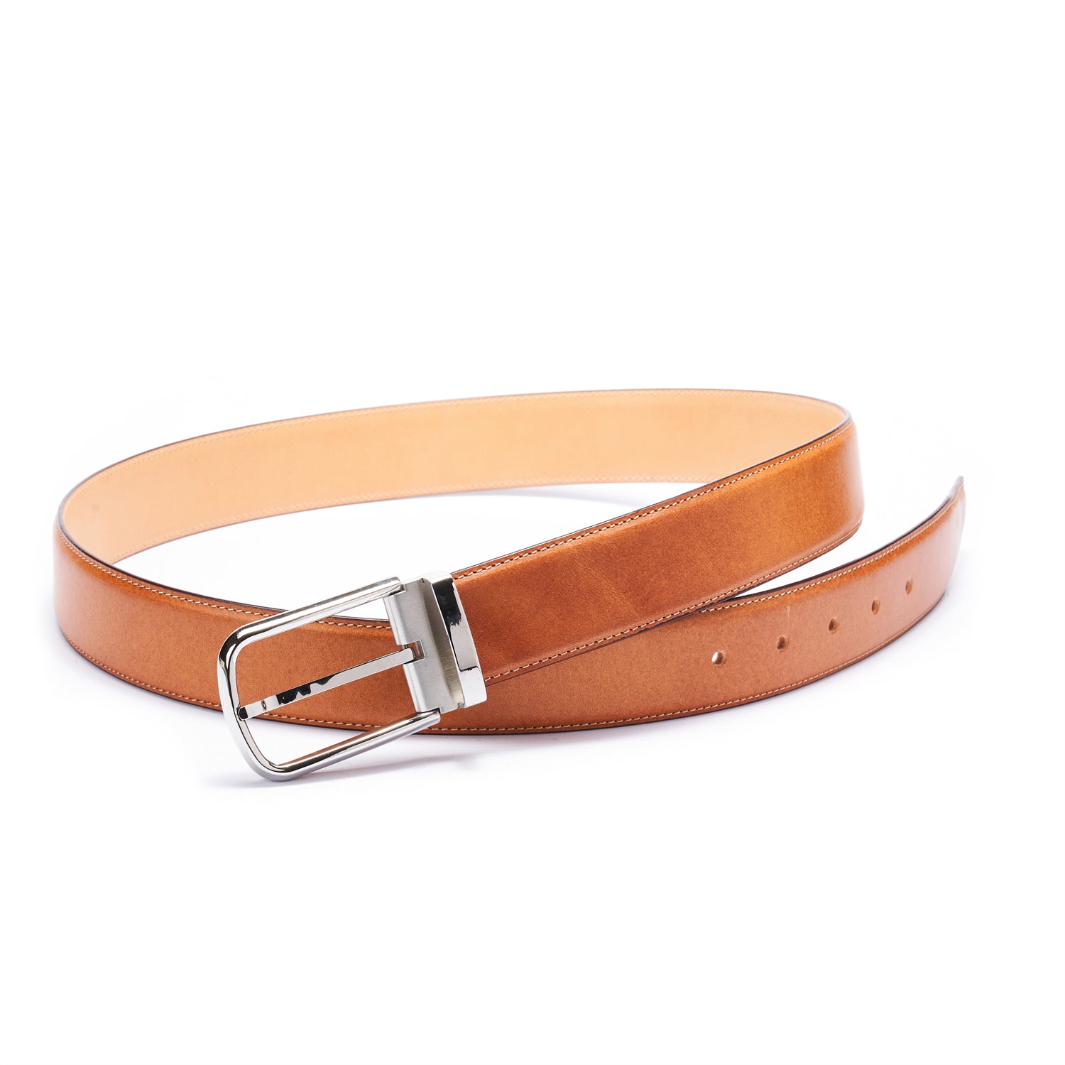 BELTLEY Premium Full-Grain Calfskin Leather Belt – 1.38” Orange | Unisex