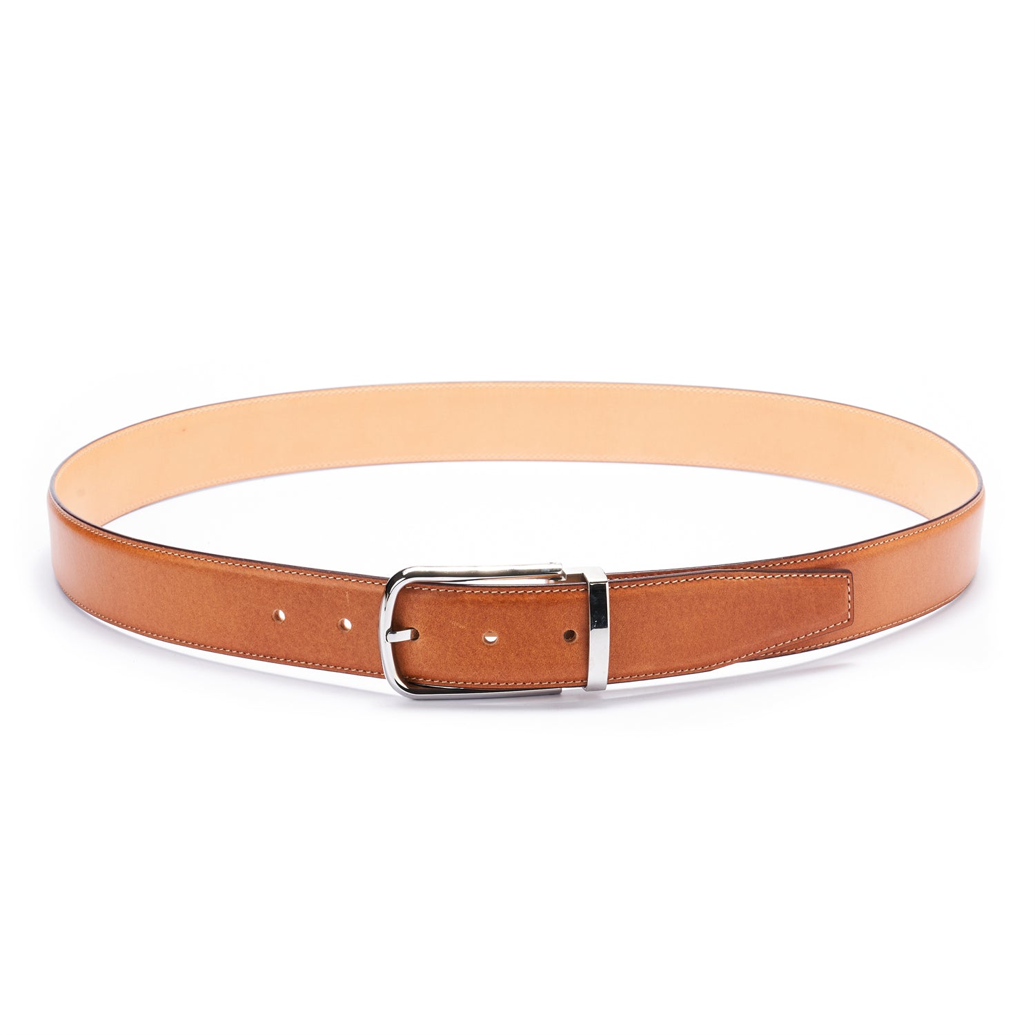 BELTLEY Premium Full-Grain Calfskin Leather Belt – 1.38” Orange | Unisex