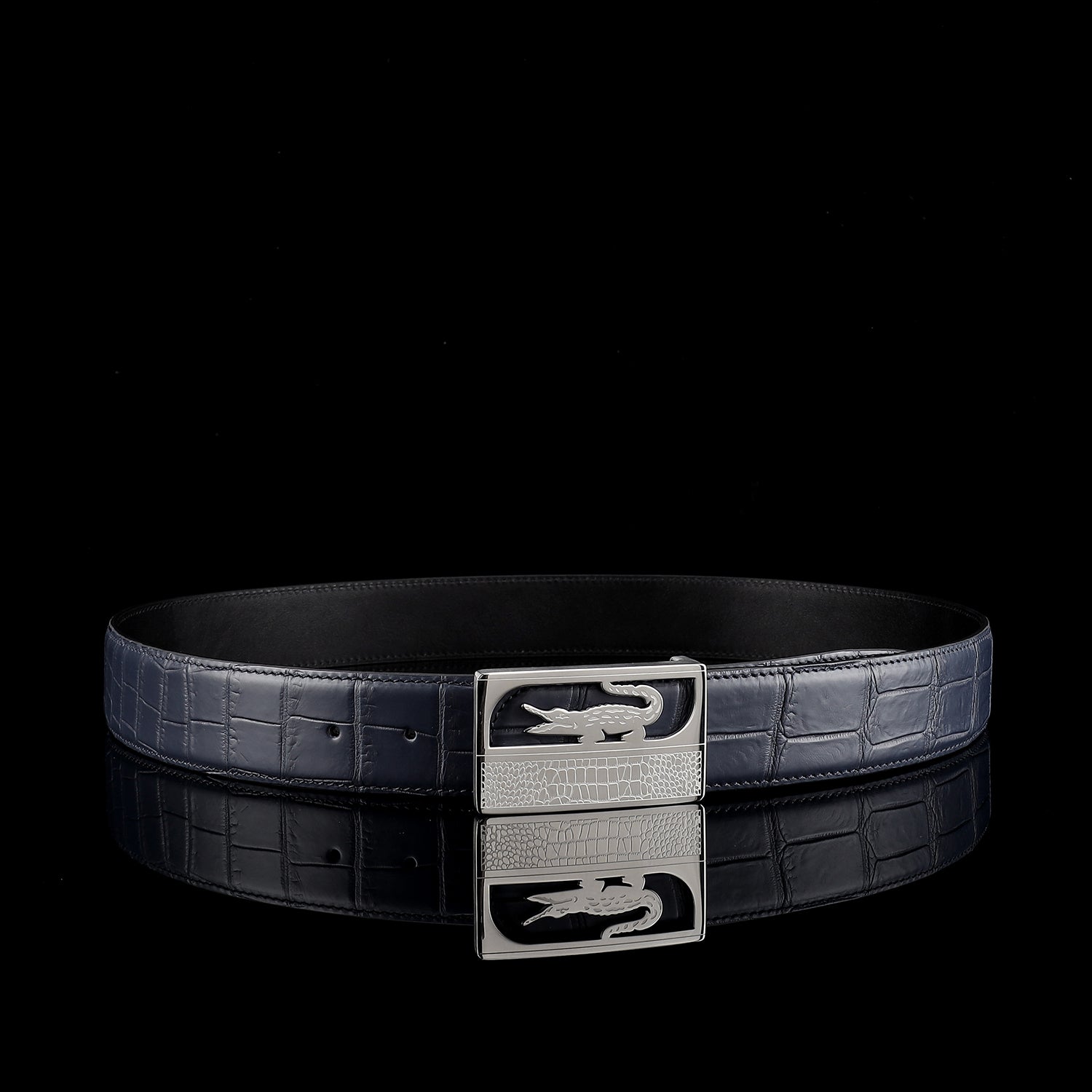 BELTLEY Real Crocodile Leather Belt for Men