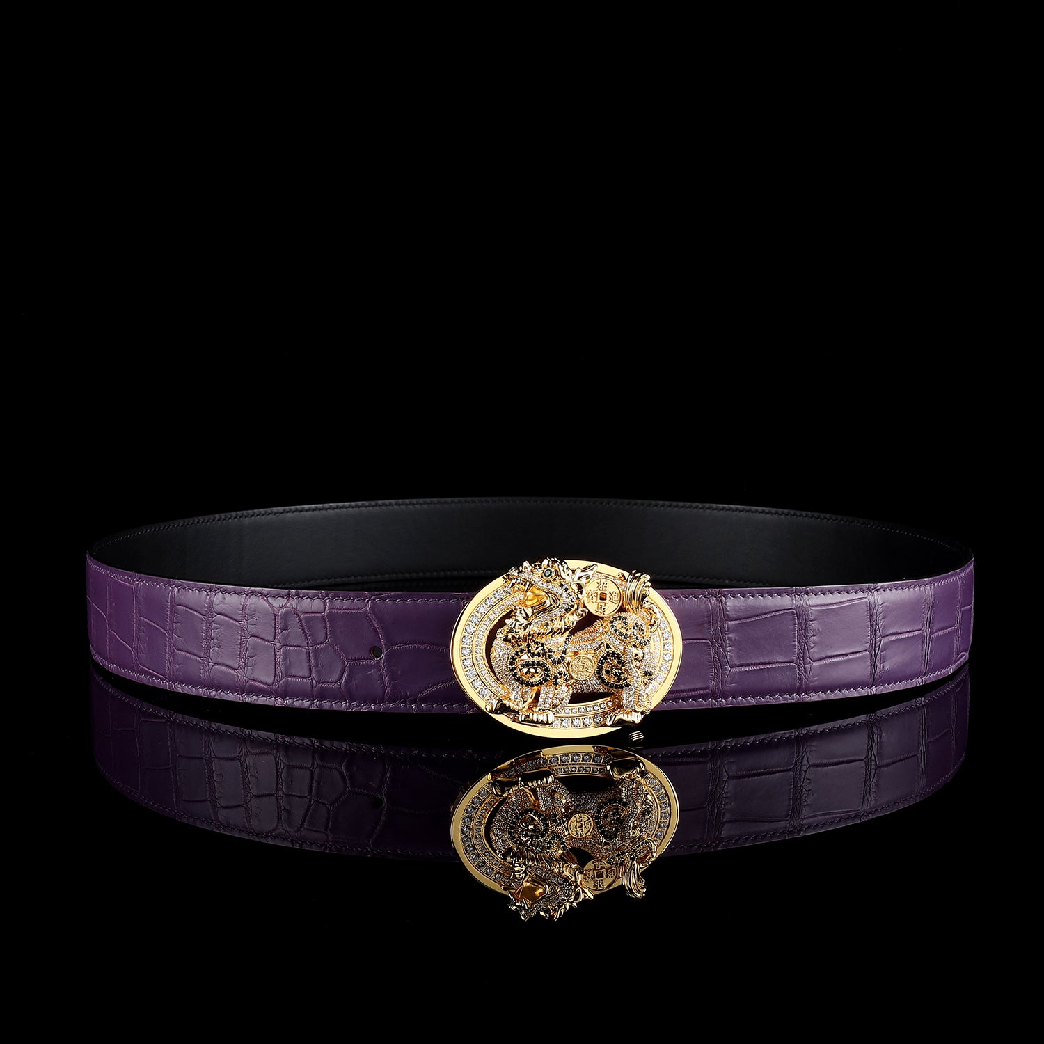 BELTLEY Unique Qilin Crocodile Belt for Men