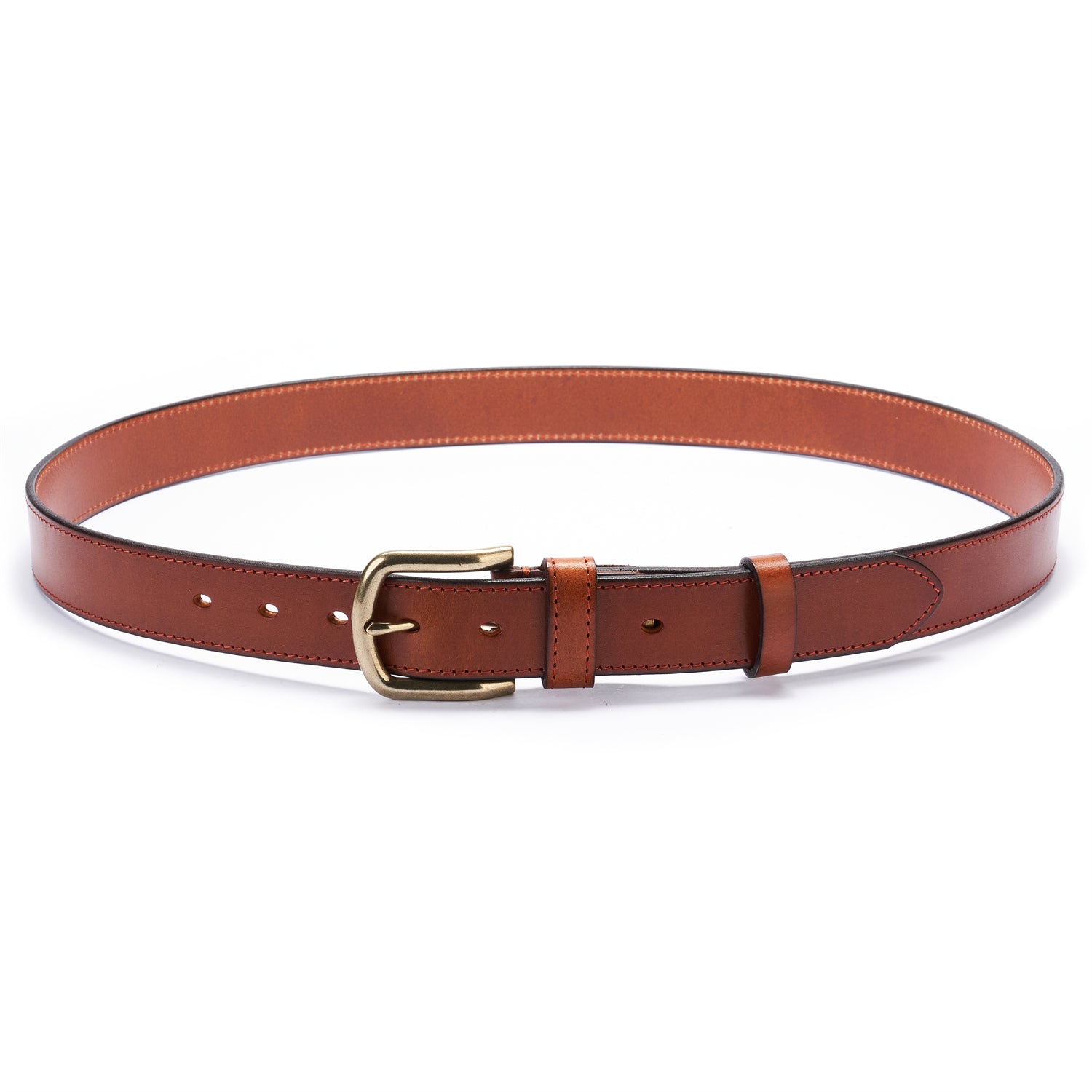 BELTLEY Unisex 1.25“ Light Brown Leather Belt - Classic & Stylish