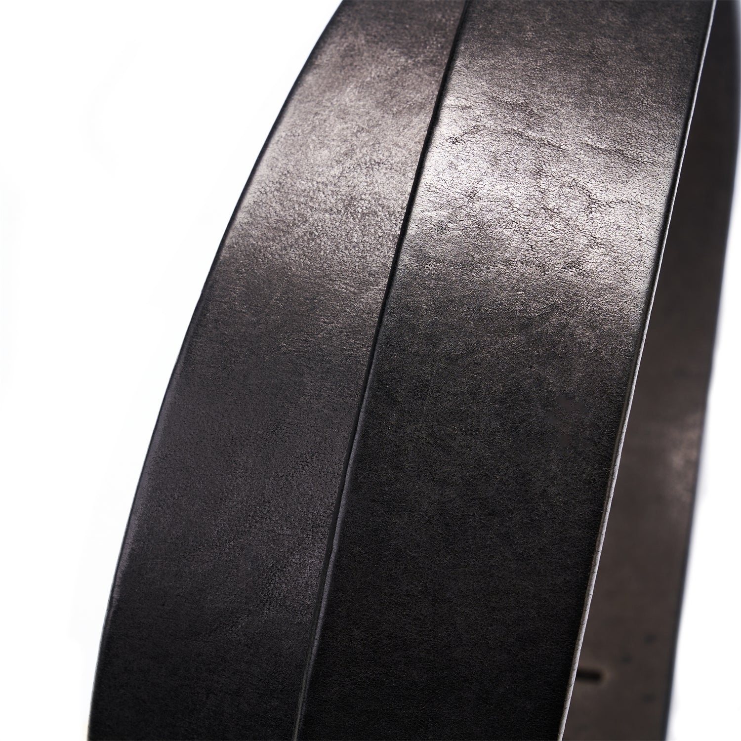 BELTLEY Unisex Antique Belt 1.38 - Black Full-Grain Leather Solid Brass Buckle