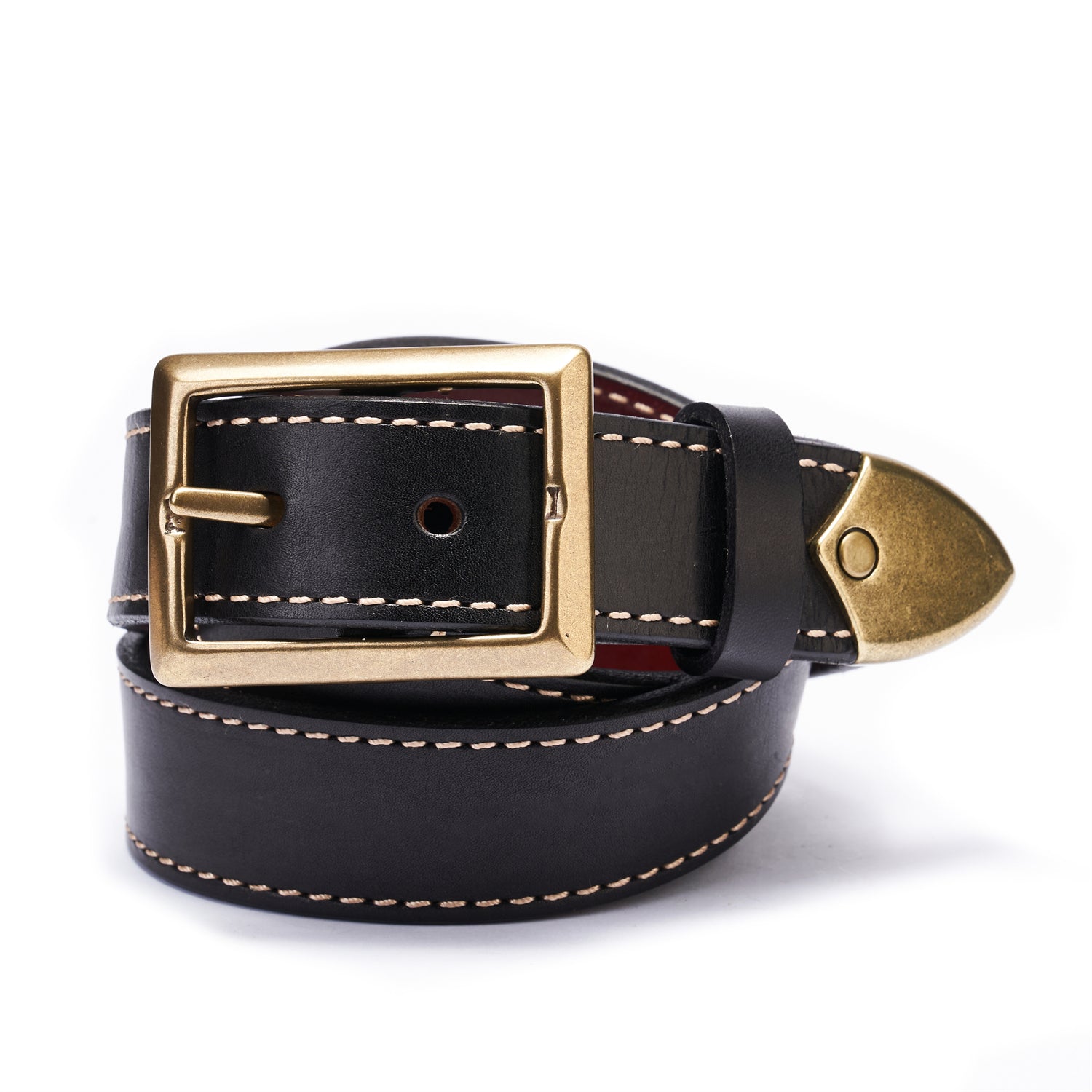 BELTLEY Unisex Reversible Belt β 1.38β Full-Grain Leather in Black & Wine