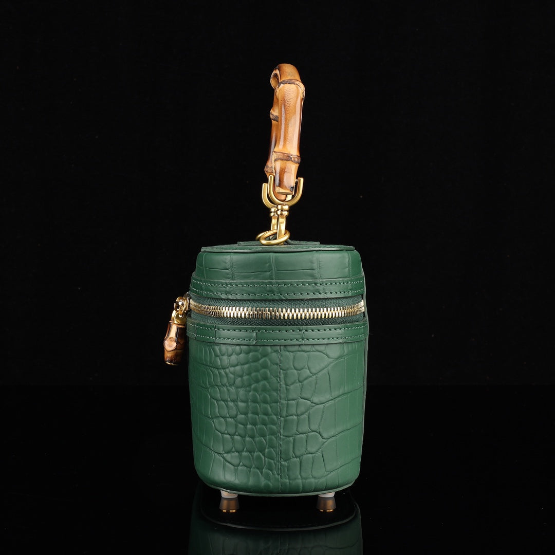 BELTLEY Vintage-Inspired Emerald Green Nile Crocodile Vanity Case