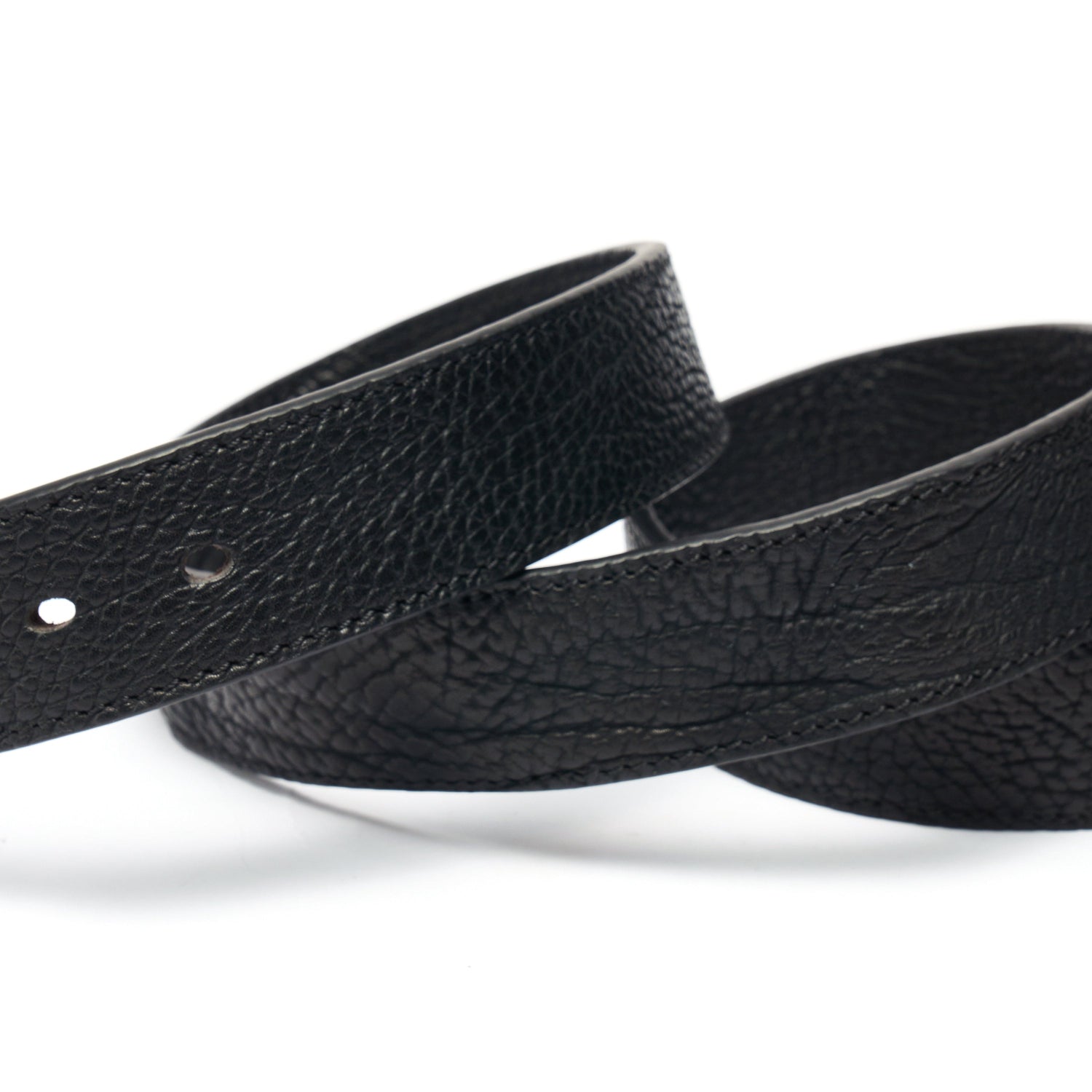 BELTLEY Black Savage-Grained Leather Belt( 100% Full-Grain)-1.50 inches WIDE