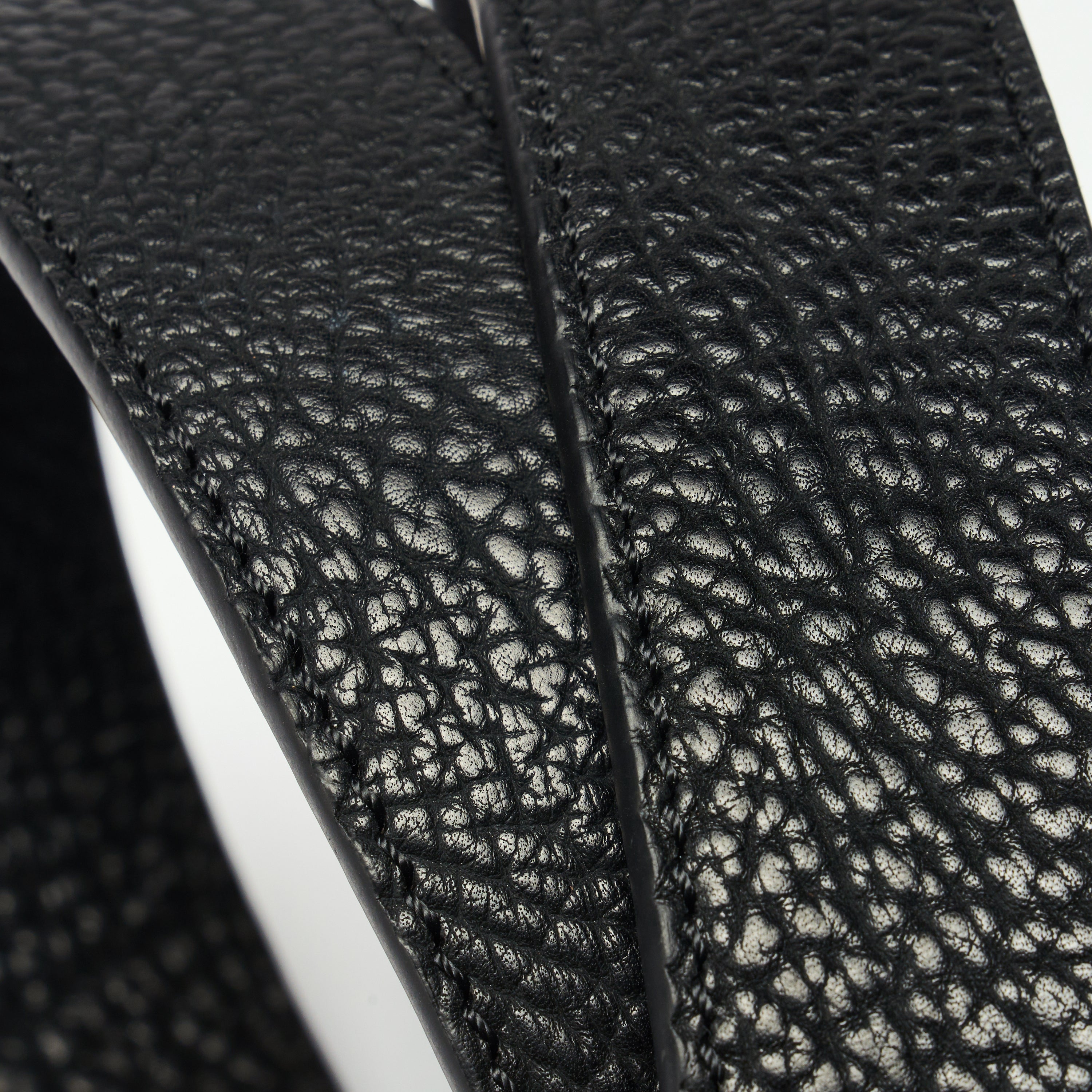 BELTLEY Black Savage-Grained Leather Belt( 100% Full-Grain)-1.50 inches WIDE