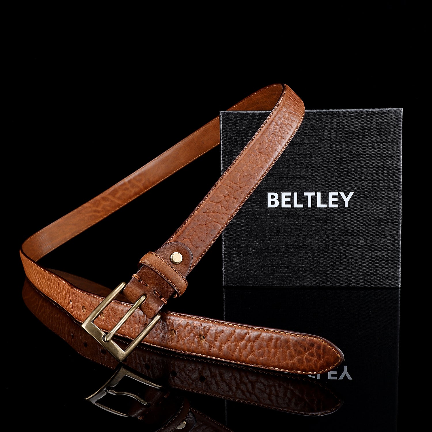 Beltley 1.1" Women's Distressed Tan Belt