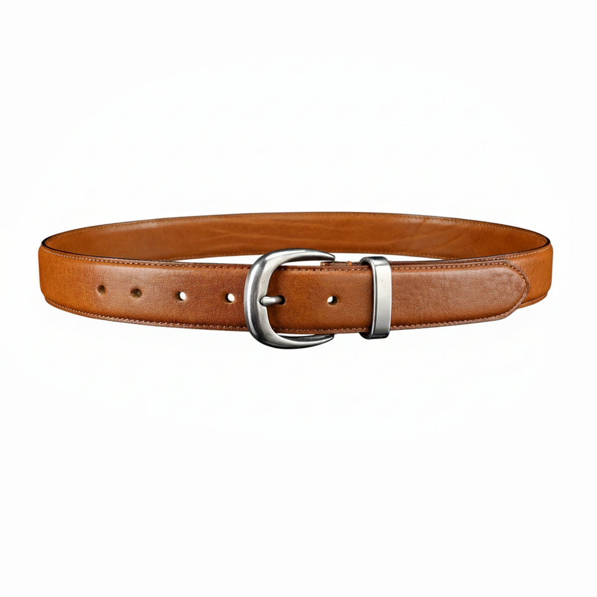 Beltley Elegant Cognac Leather Belt for Women | 1.25" Minimalist Design