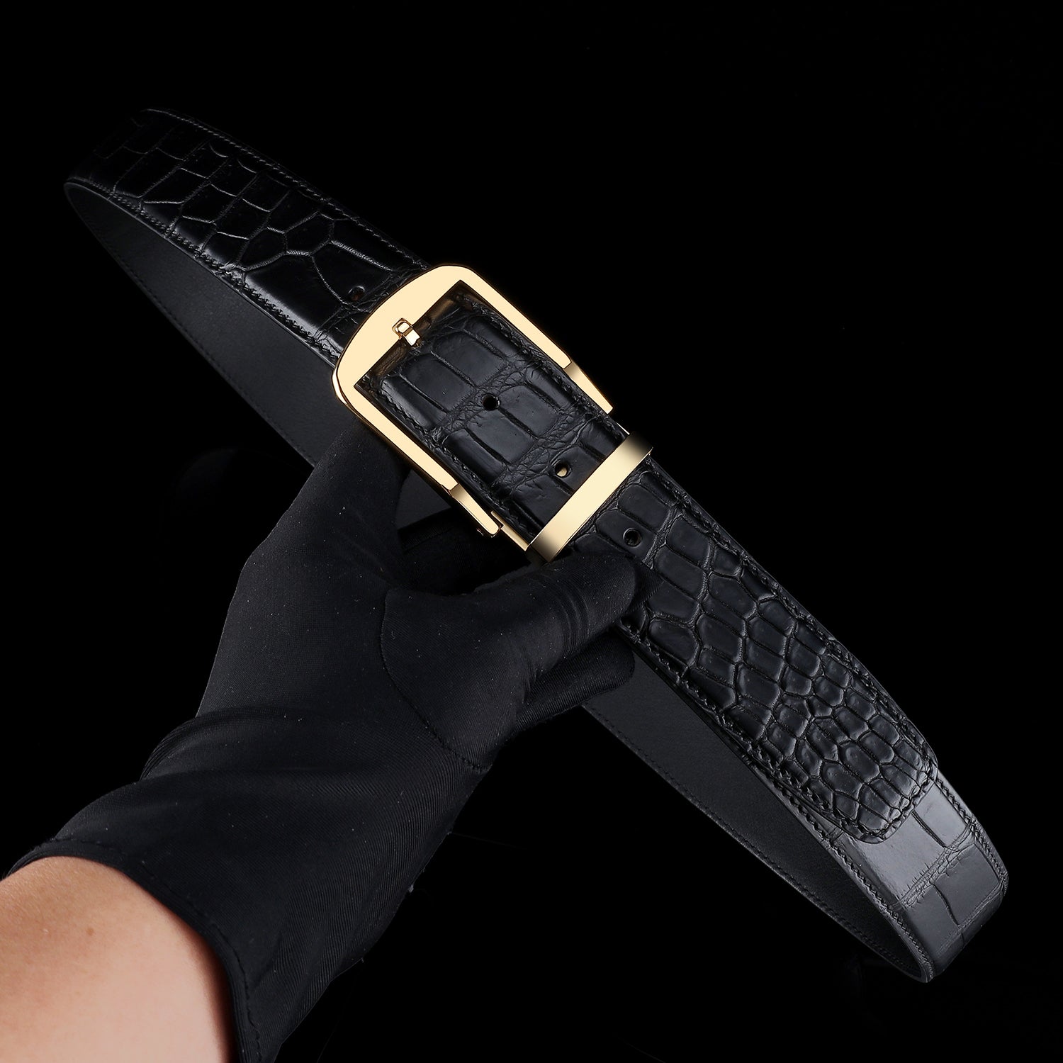 Original Crocodile Belly Skin Belt For Men By BELTLEY