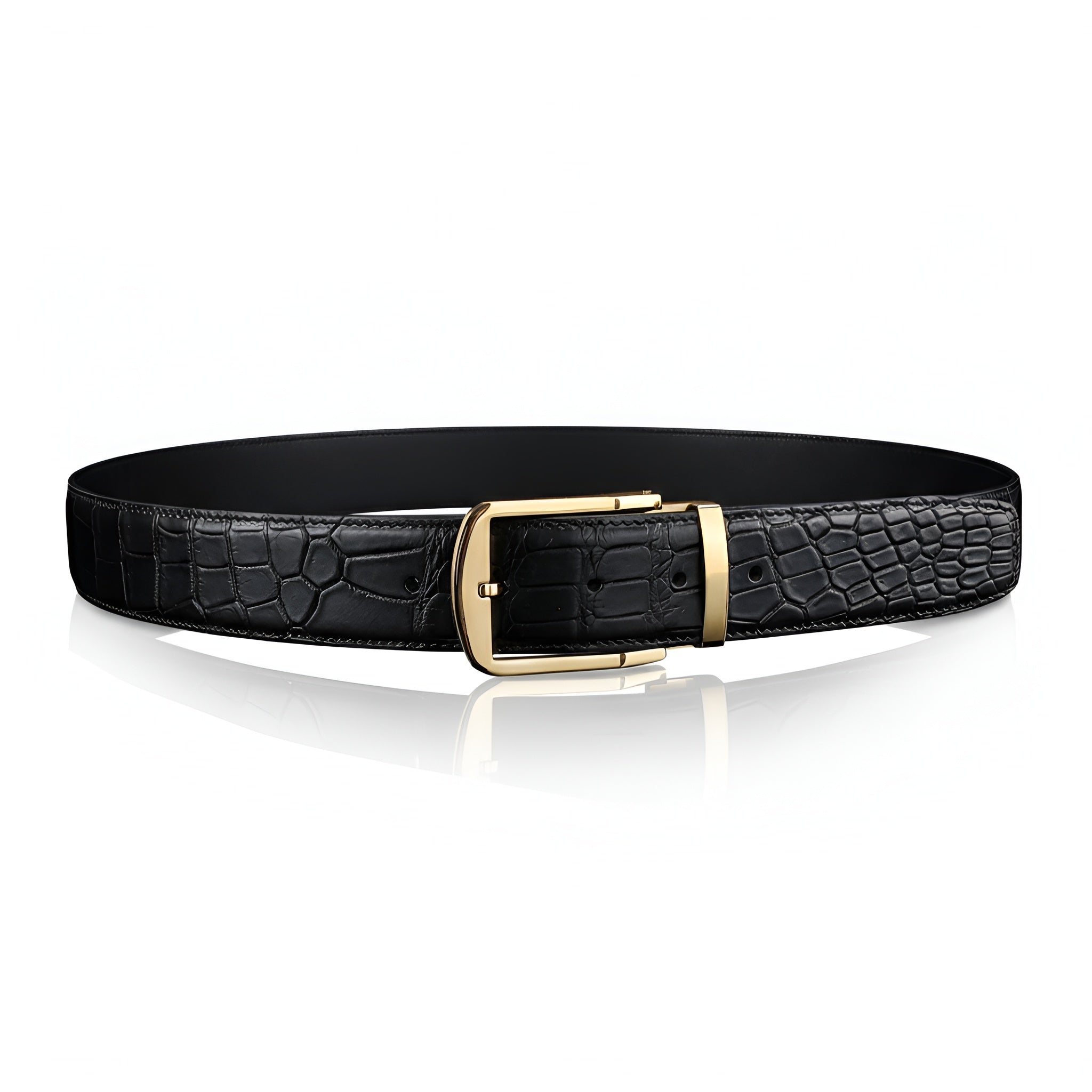 Original Crocodile Belly Skin Belt For Men By BELTLEY