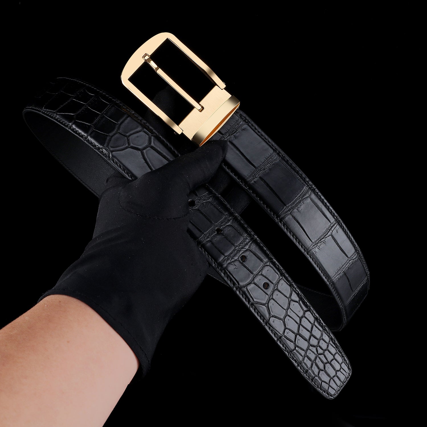 Original Crocodile Belly Skin Belt For Men By BELTLEY