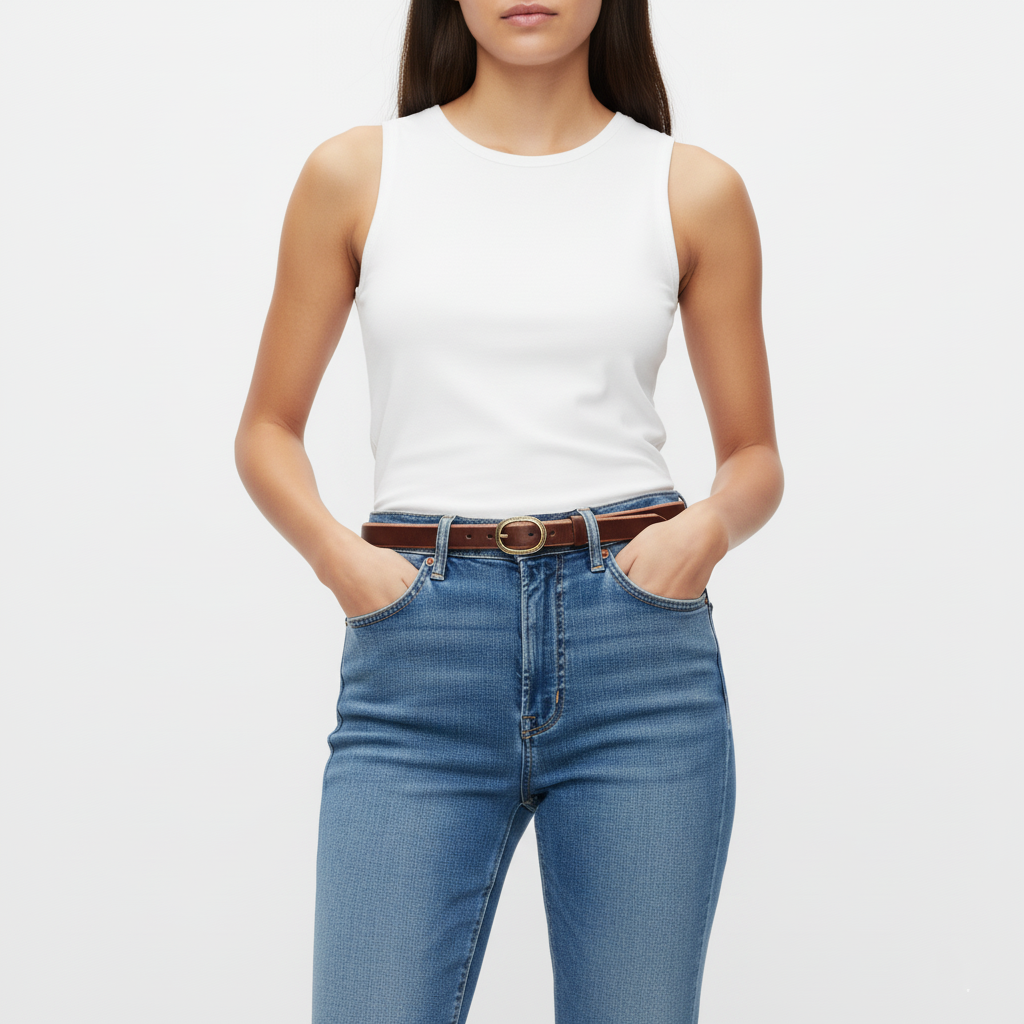 BETLEY Burgundy Full Grain Leather Belt for Women - Raw Edge Elegance (28mm)