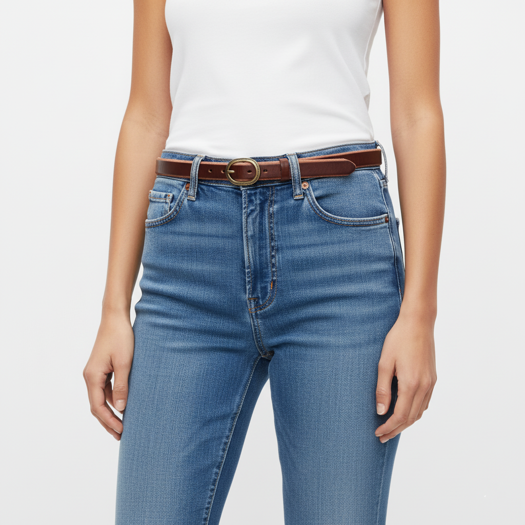 BETLEY Burgundy Full Grain Leather Belt for Women - Raw Edge Elegance (28mm)