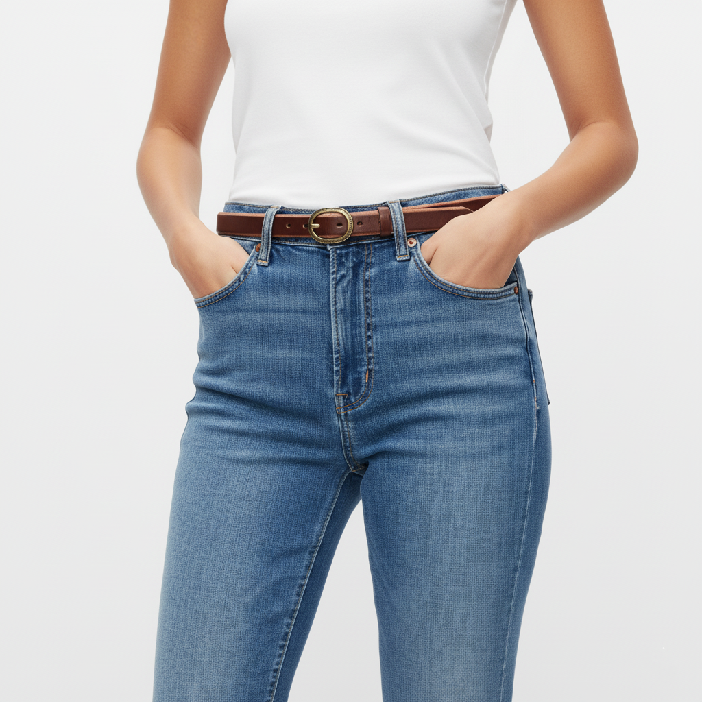 BETLEY Burgundy Full Grain Leather Belt for Women - Raw Edge Elegance (28mm)