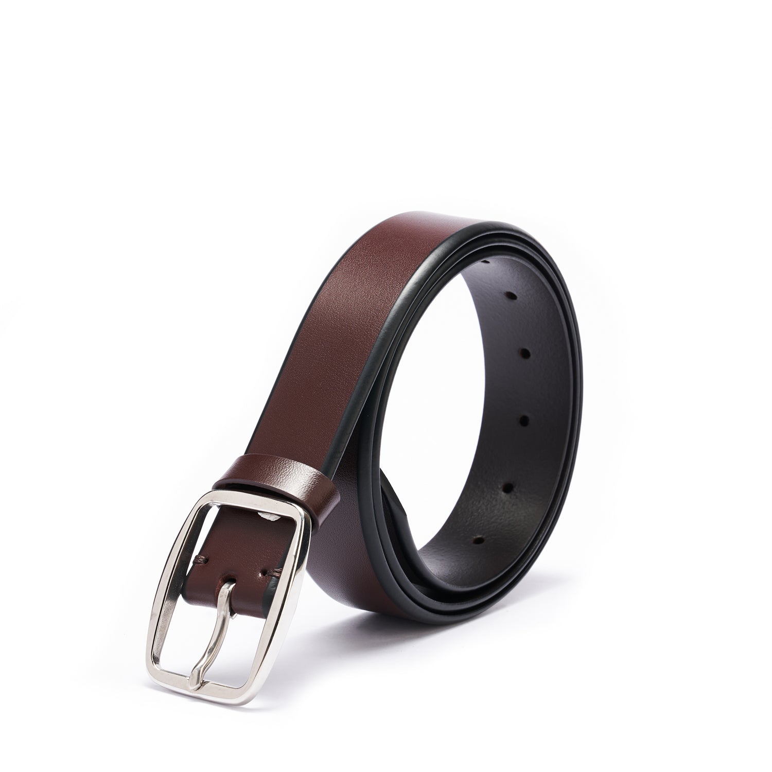 BELTLEY Dark Brown Slim Belt for Women – 1.38"