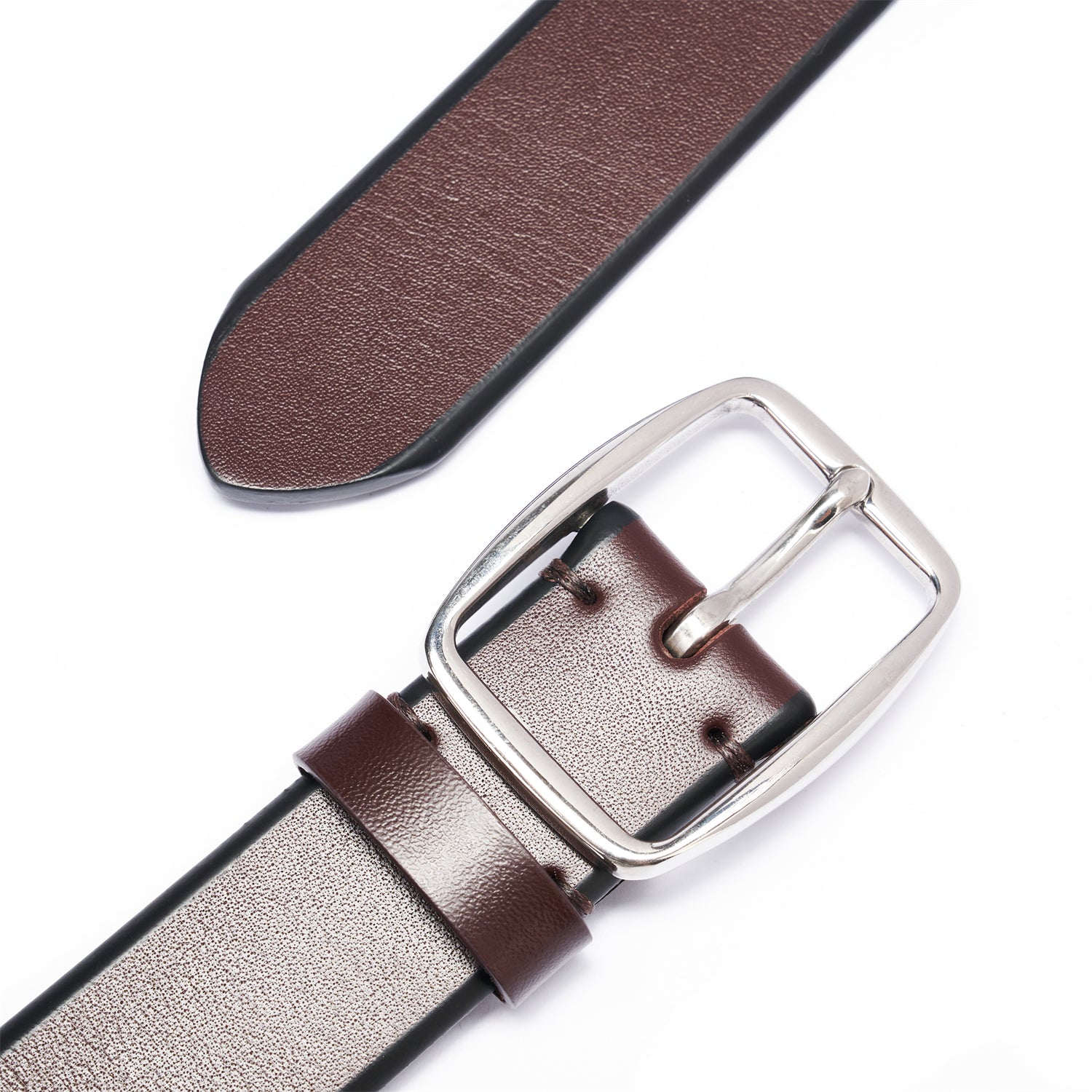 BELTLEY Dark Brown Slim Belt for Women – 1.38"