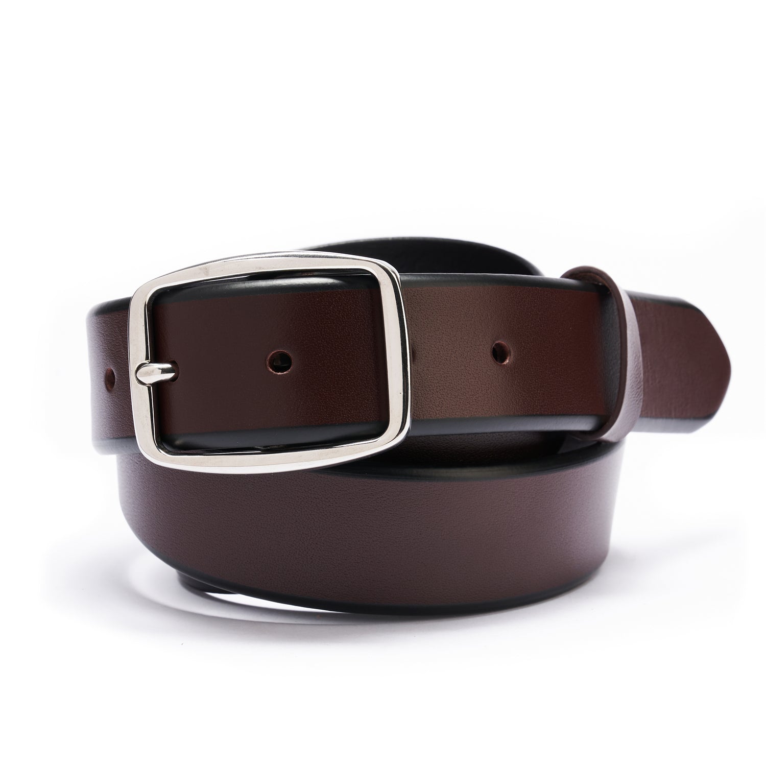 BELTLEY Dark Brown Slim Belt for Women – 1.38"