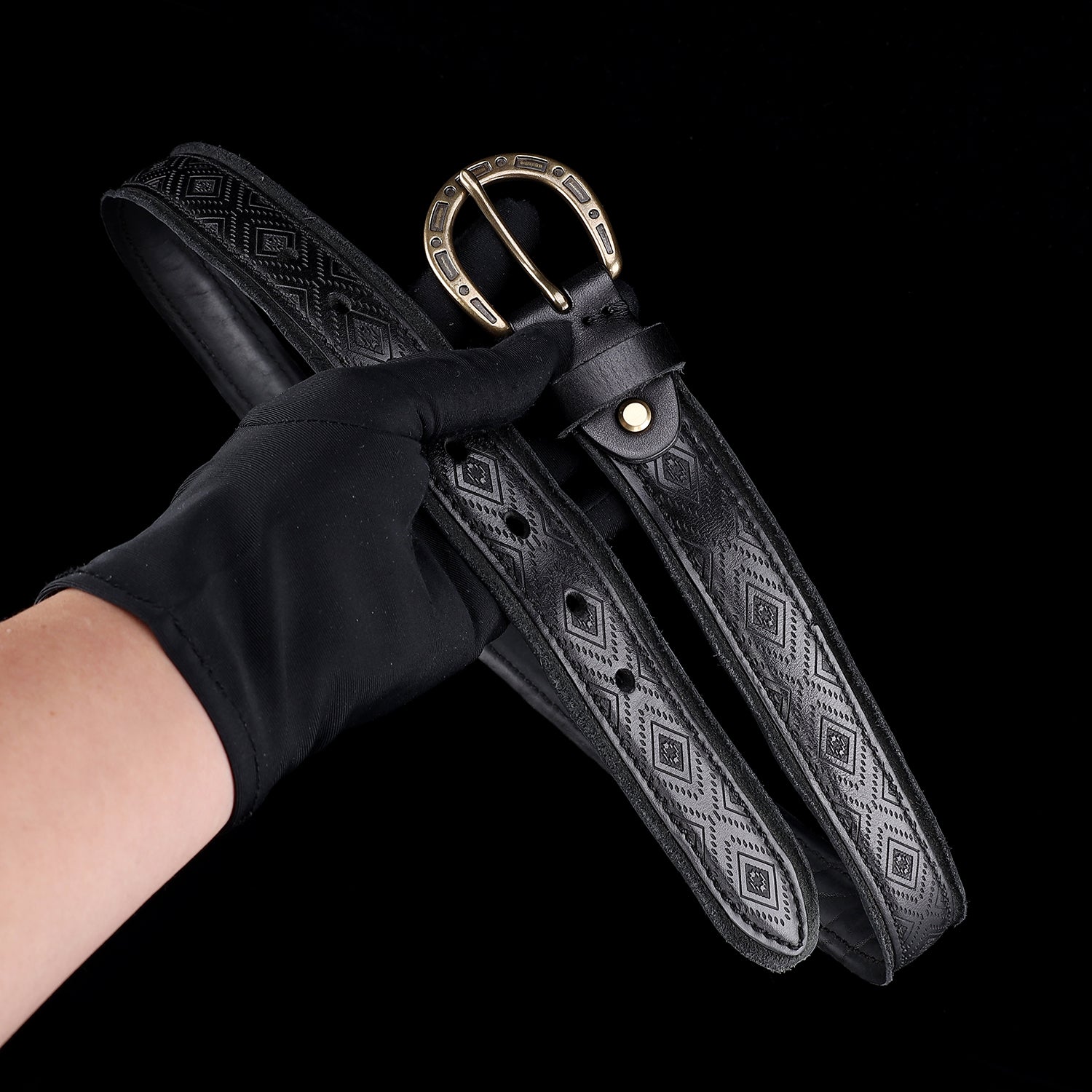 BELTLEY Women's Vintage Western Leather Belt – 1.18" Wide Casual Jeans Belt