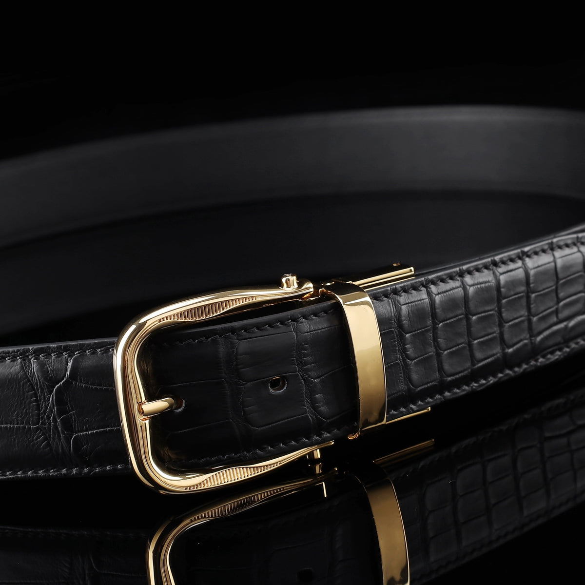 Genuine Alligator Leather Belt by BELTLEY