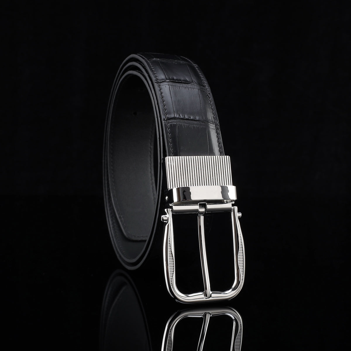 Genuine Alligator Leather Belt by BELTLEY