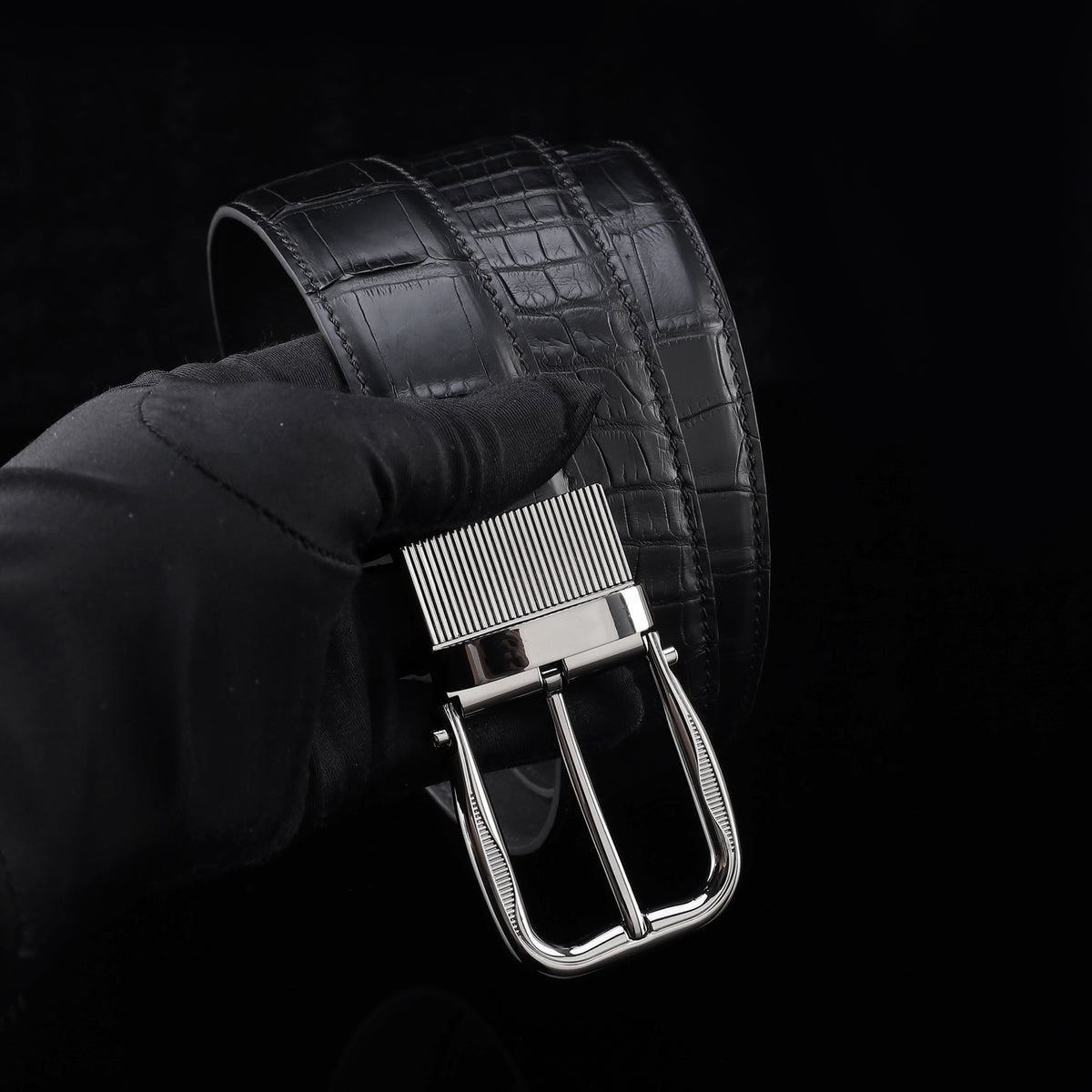 Genuine Alligator Leather Belt by BELTLEY