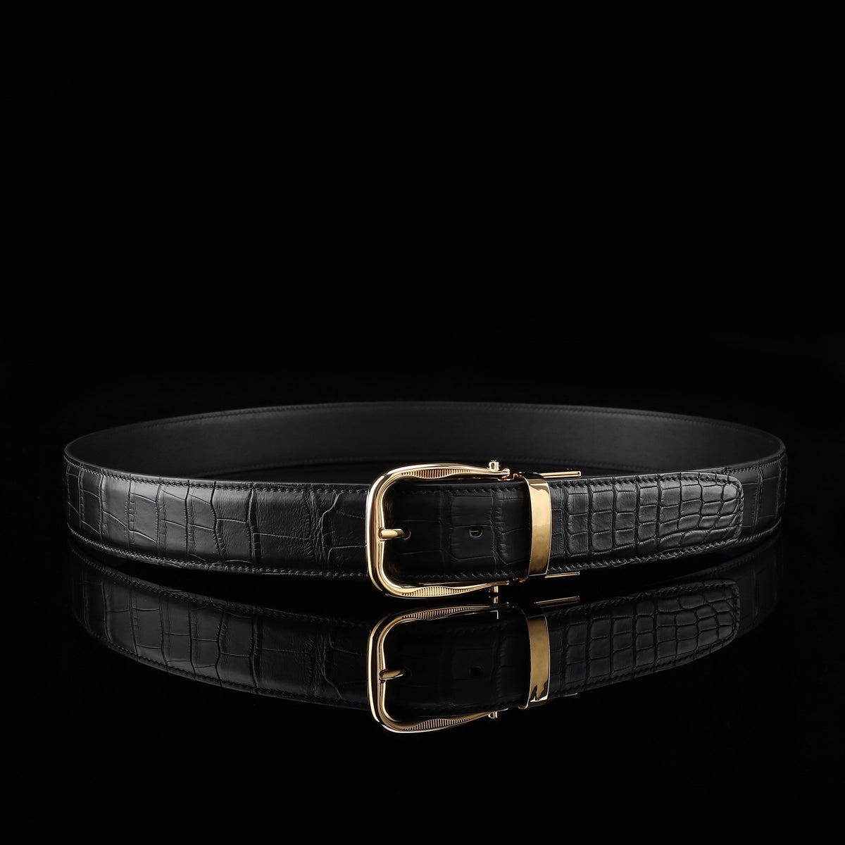 Genuine Alligator Leather Belt by BELTLEY