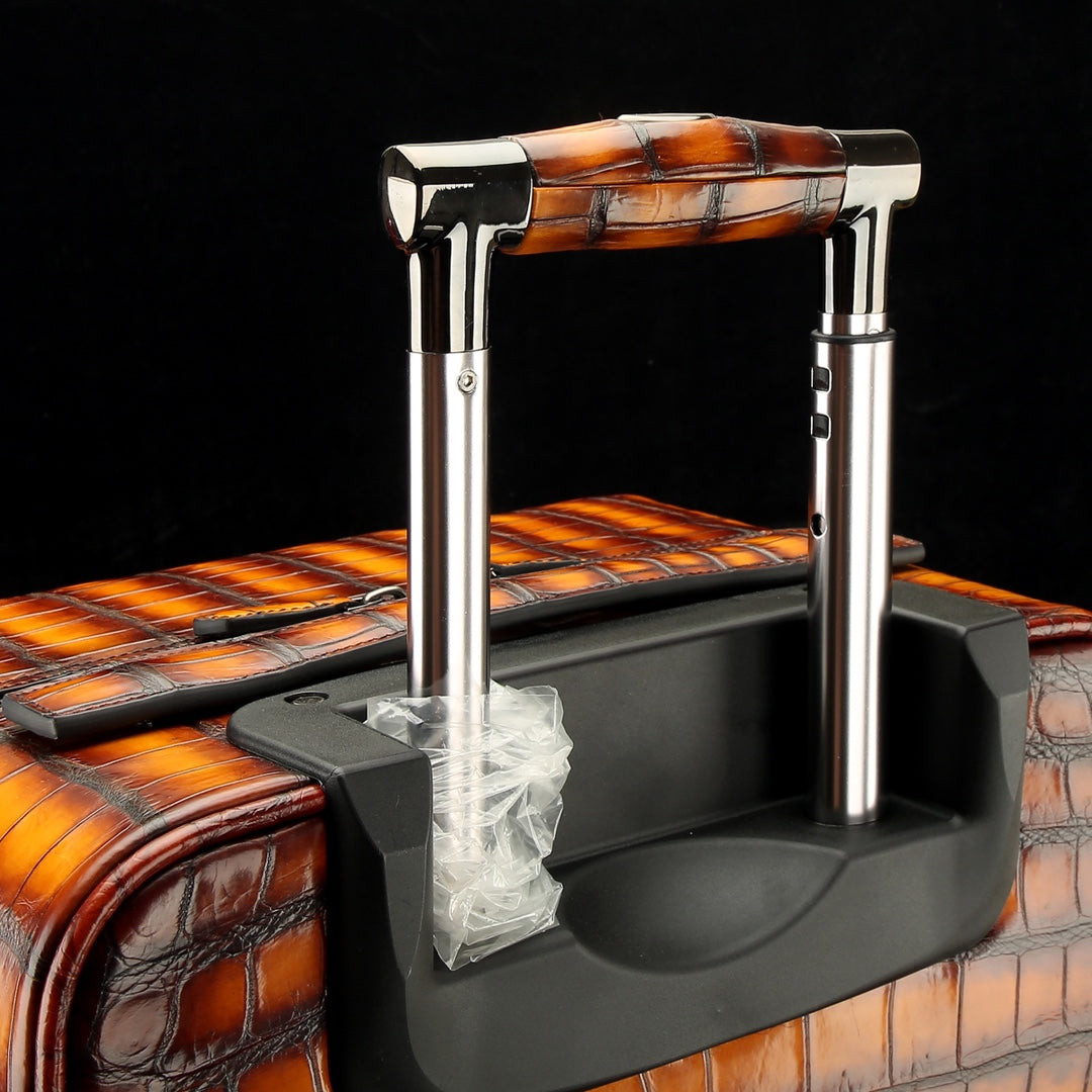 BELTLEY Hand-Burnished Nile Crocodile Spinner Luggage