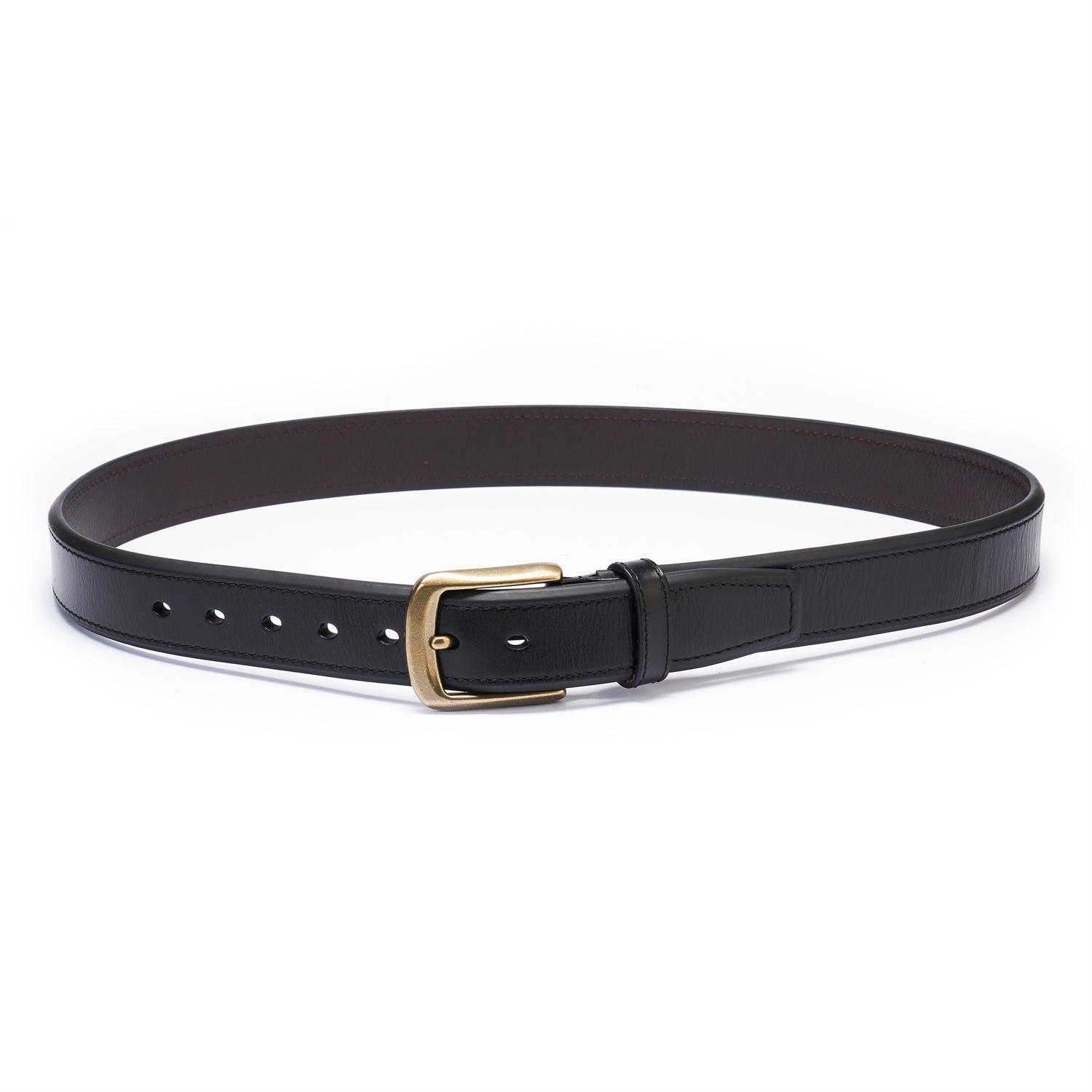 BELTLEY Heavy-Duty Black Leather Belt – 1.5” Extra Thick Full-Grain, Double-Layer