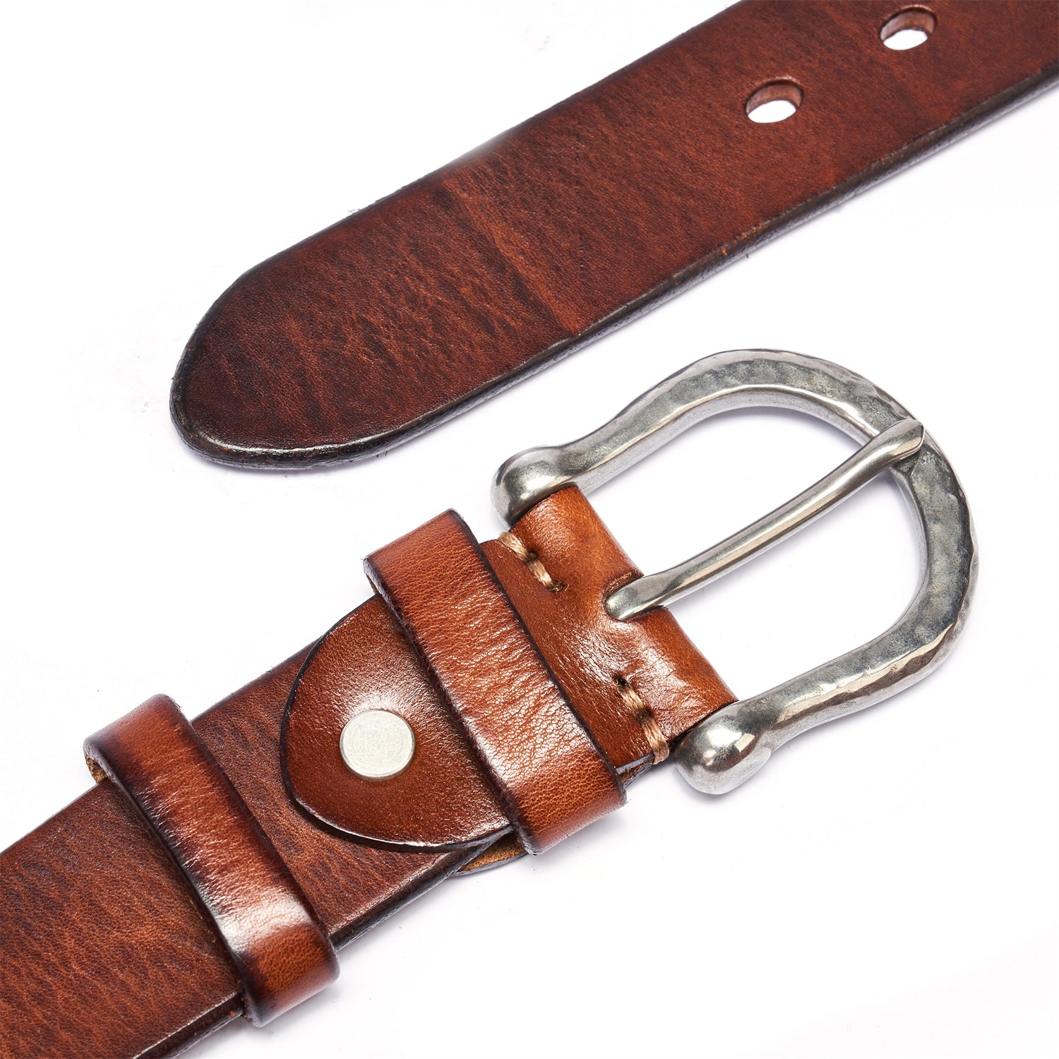 Heritage Brown Belt in Aged Full-Grain Leather With Antiqued Buckle & 38mm Width