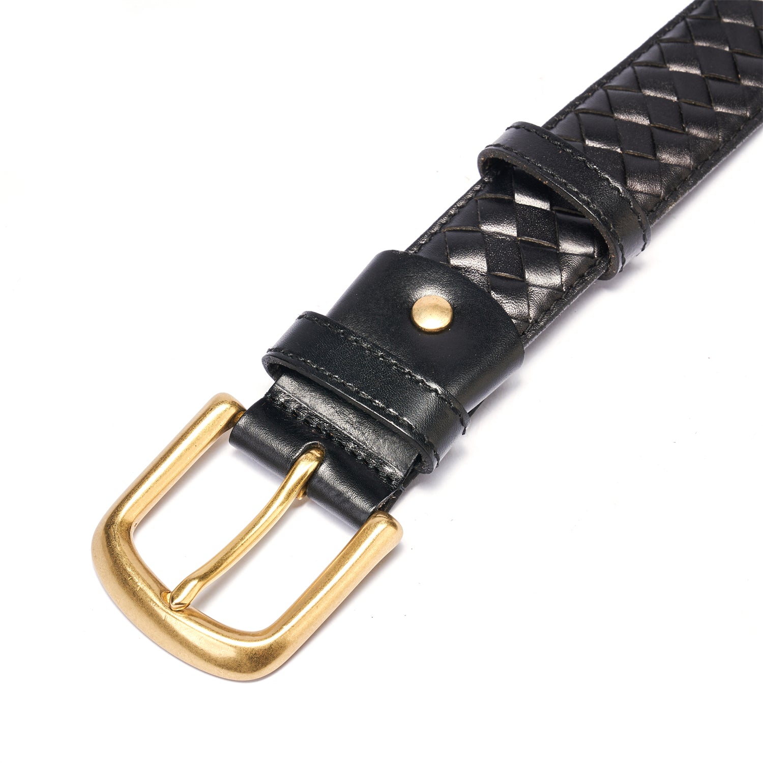 Legacy Black Diamond Rigid Belt – 1.5" Full-Grain Leather with Solid Brass Buckle