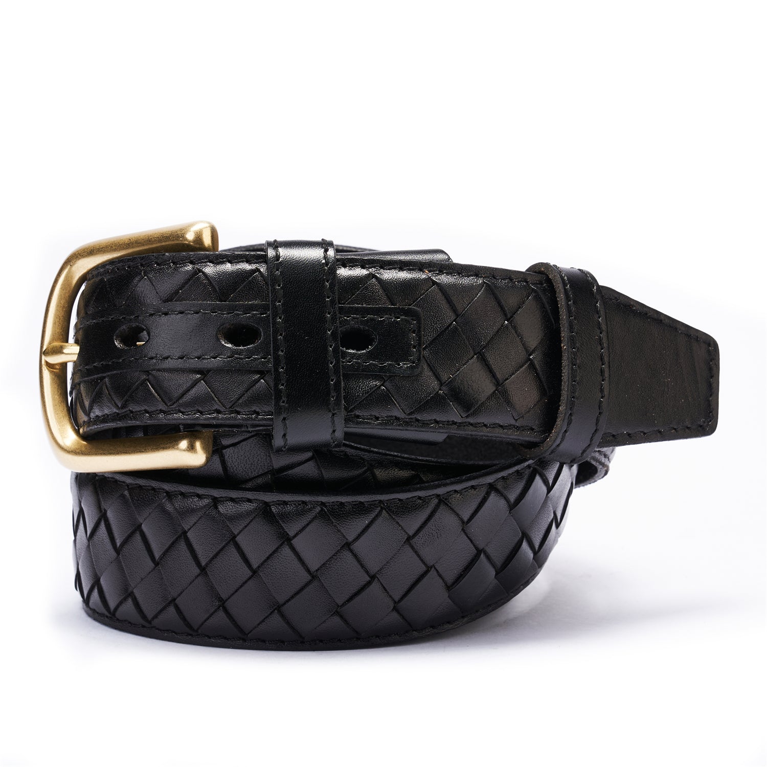 Legacy Black Diamond Rigid Belt – 1.5" Full-Grain Leather with Solid Brass Buckle