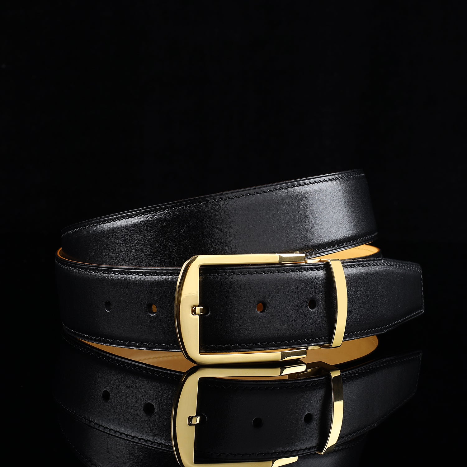 BELTLEY Men’s Calfskin Dress Belt 1.5 Inches (38mm)