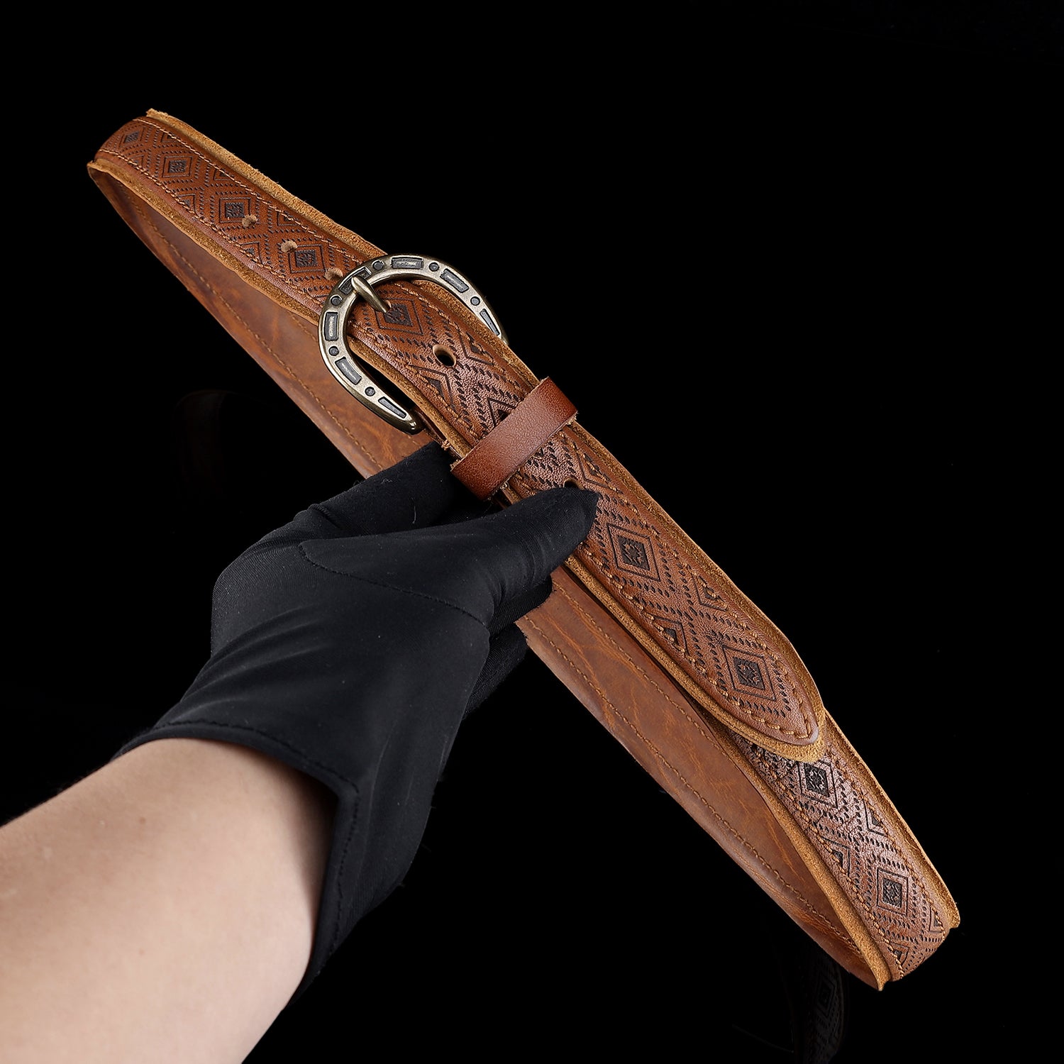 BELTLEY Women's Vintage Western Leather Belt – 1.18" Wide Casual Jeans Belt