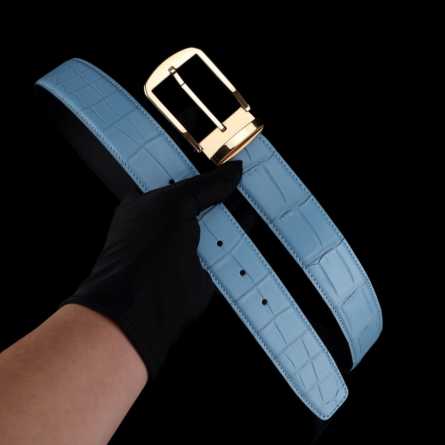 Original Crocodile Belly Skin Belt For Men By BELTLEY