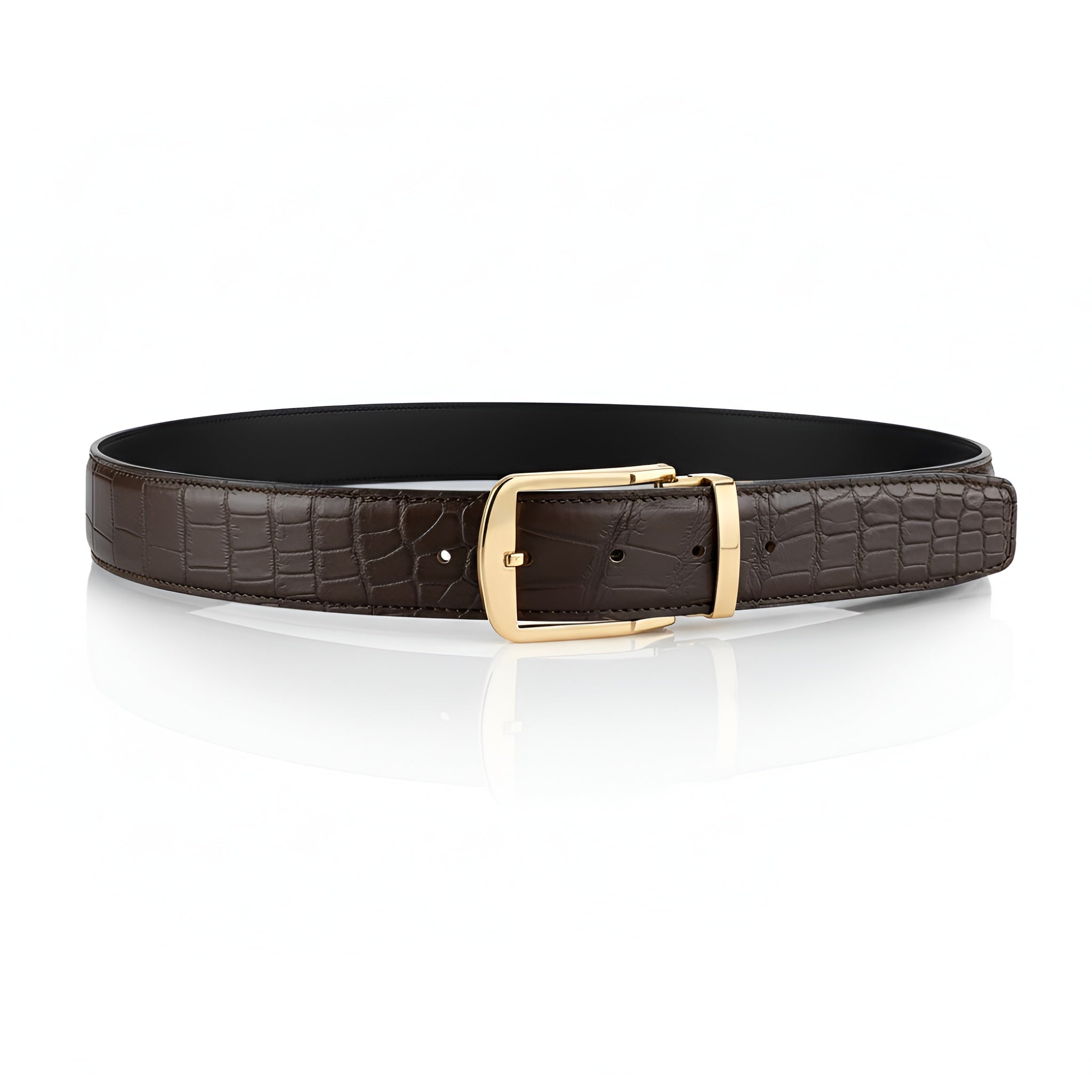 Original Crocodile Belly Skin Belt For Men By BELTLEY