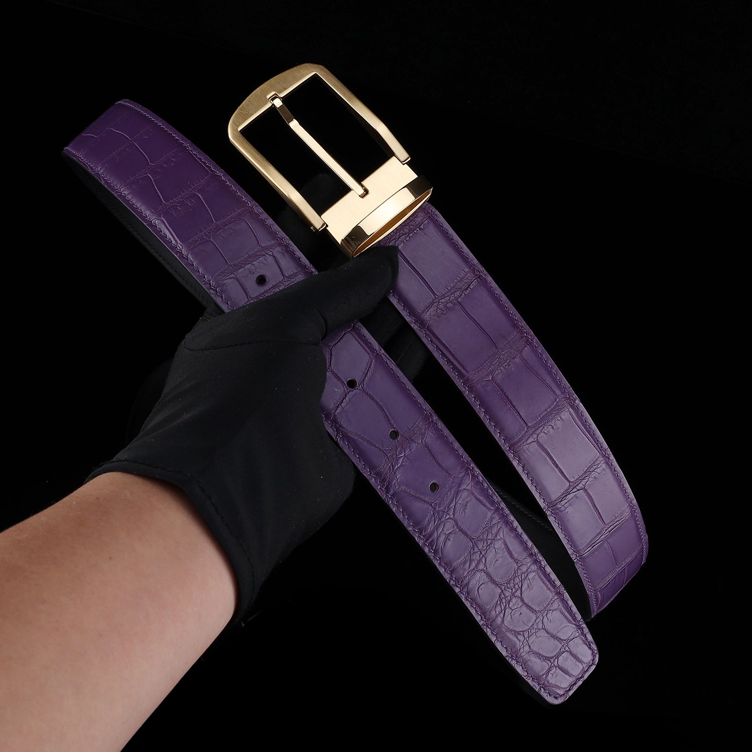 Original Crocodile Belly Skin Belt For Men By BELTLEY