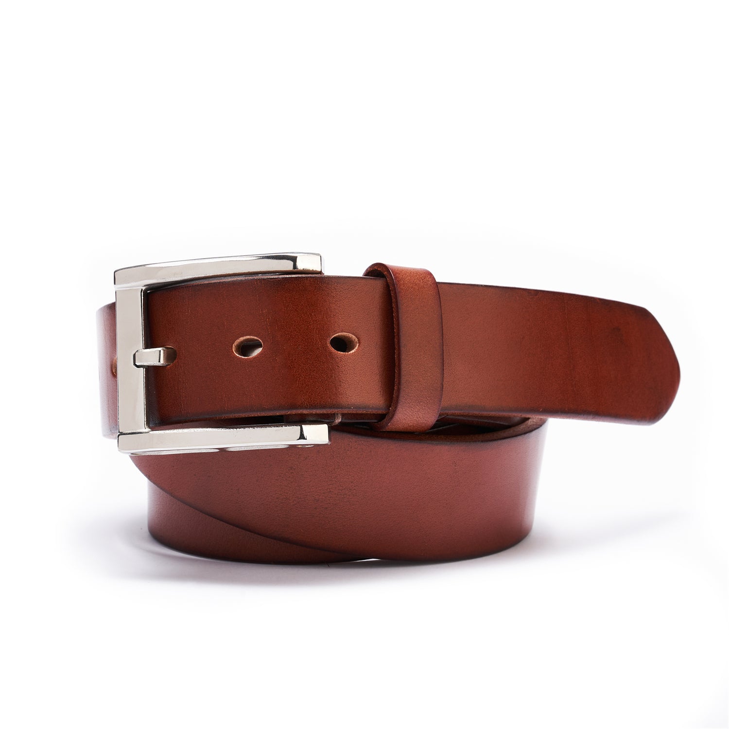 The Essential Brown Leather Belt – 1.5" (Stainless Steel Buckle)