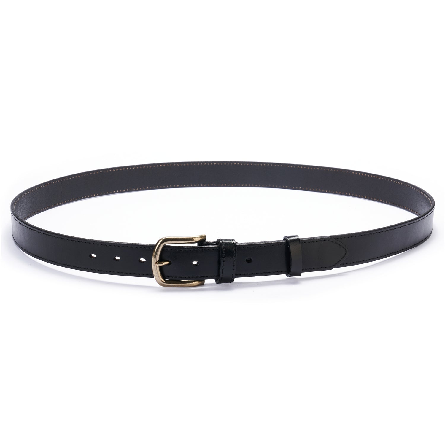 Timeless Black Leather Belt - Unisex, Classic Full Grain Style