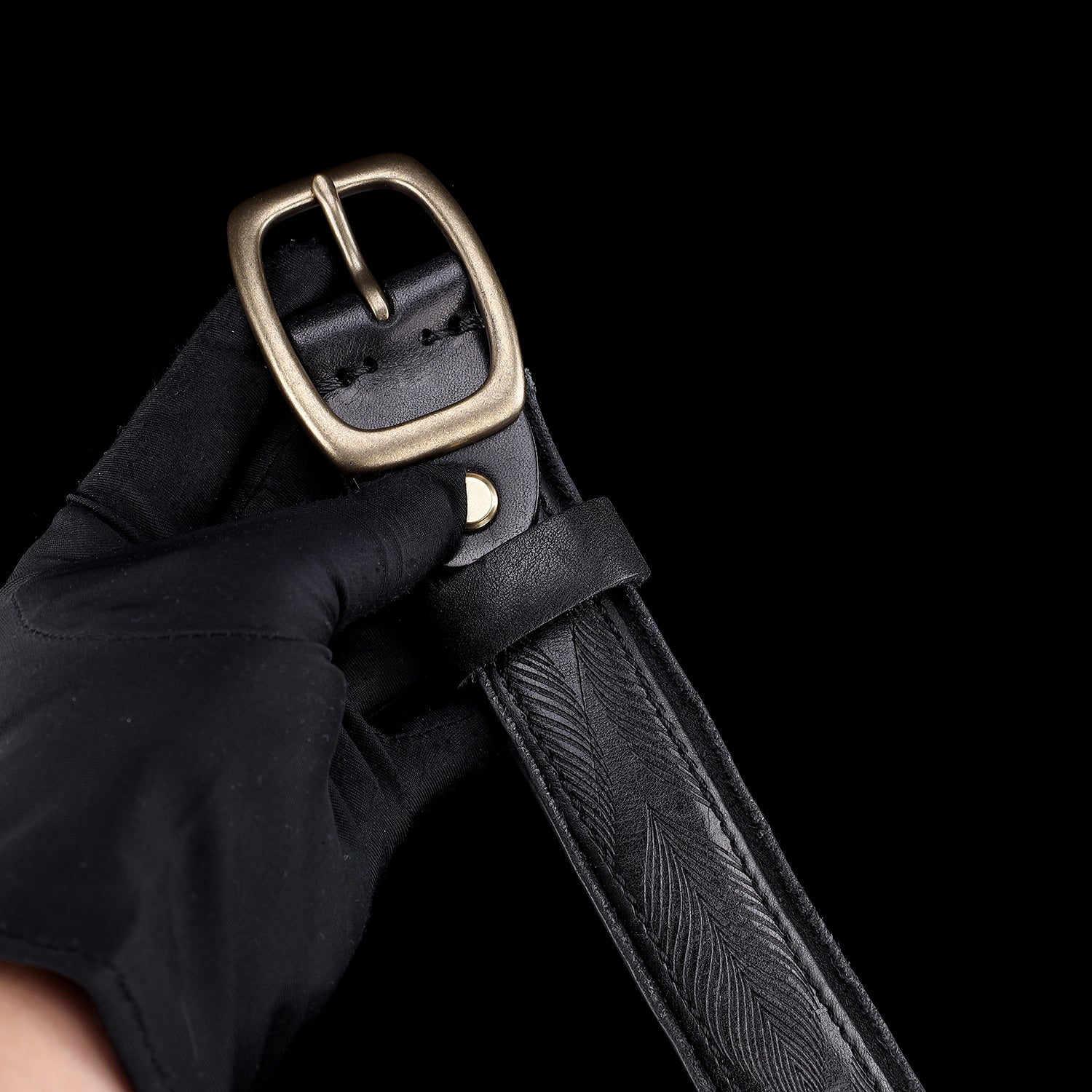 BELTLEY 1.38" Wide Vintage Casual Jeans Belt with Antique Brass Buckle (Brown & Black)