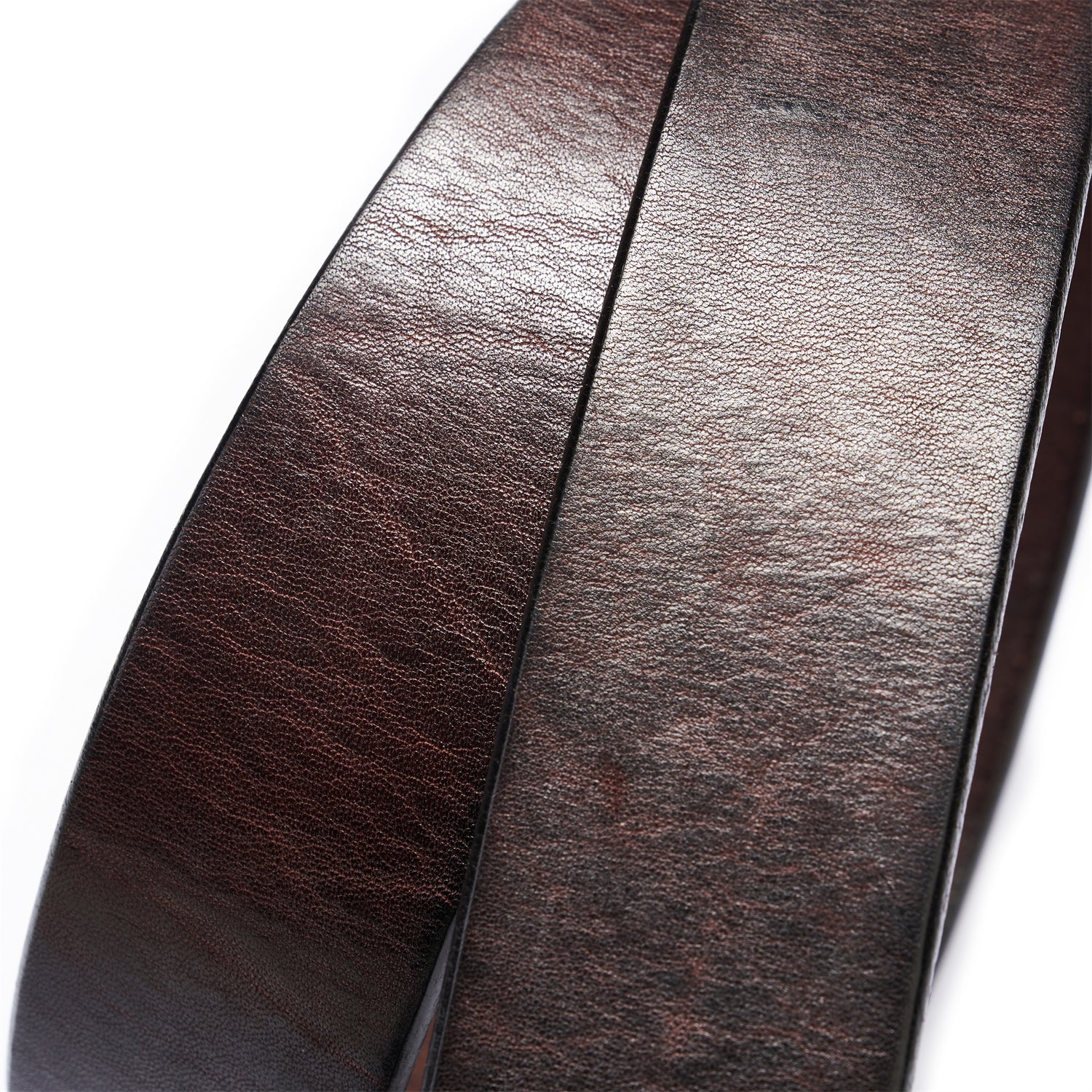 Vintage Espresso Full-Grain Leather Strap&Antiqued Steel Buckle - 38mm