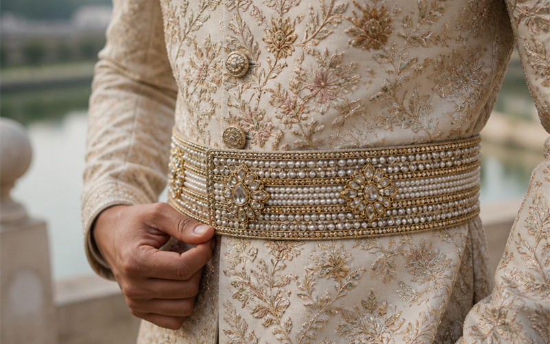 Belt for Indian Wedding Guests (Sherwani vs Western Tux Options)