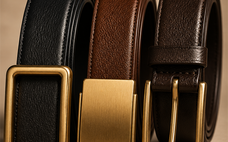 Buckle Guide for Calfskin Dress Belts: Frame, Plaque, Box-and-Prong