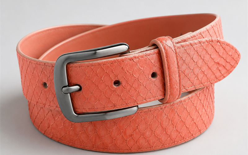 Fish & Salmon Leather Belt — The Sustainable Exotic