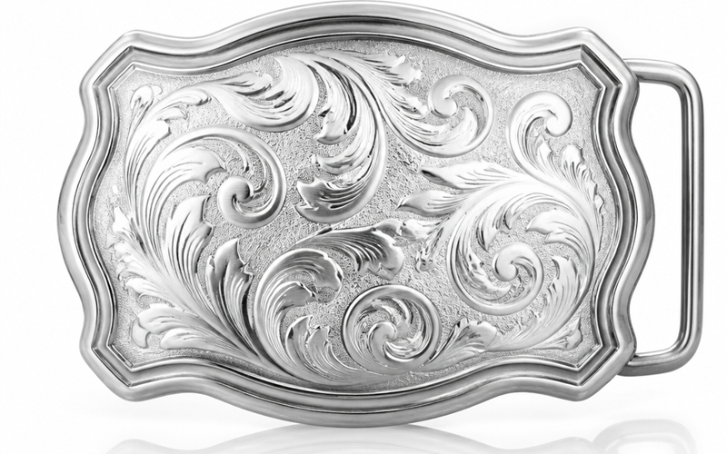 Sterling Silver, Damascus, Titanium & Carbon Buckles