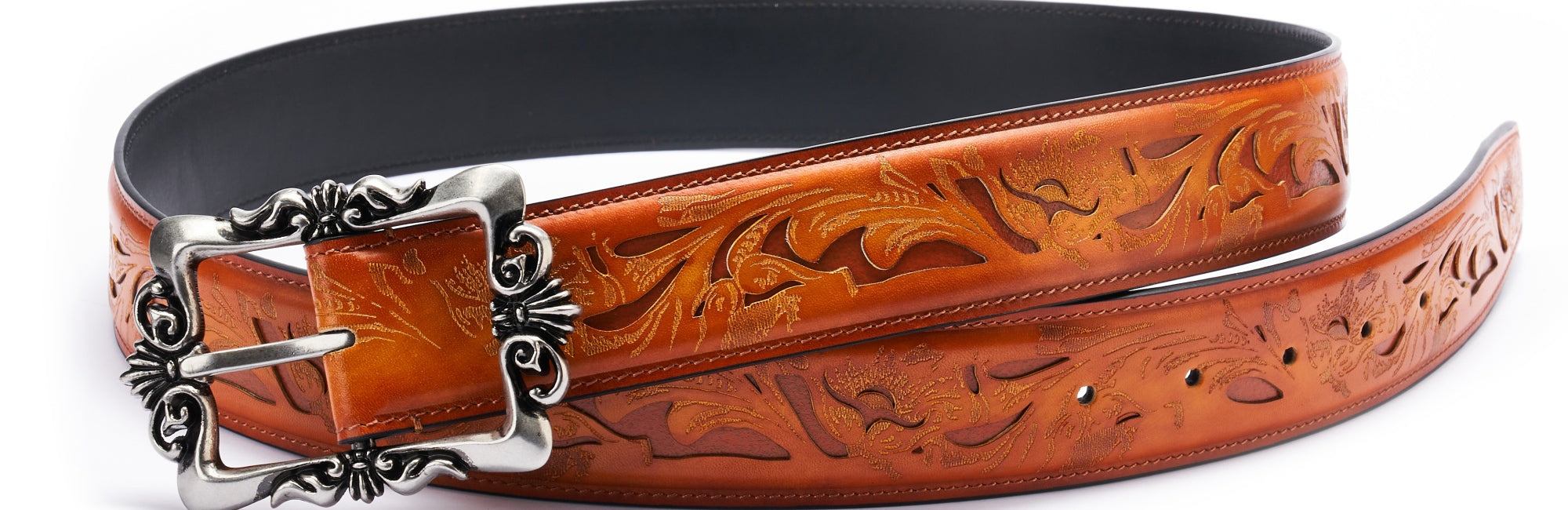Orange Leather Belts