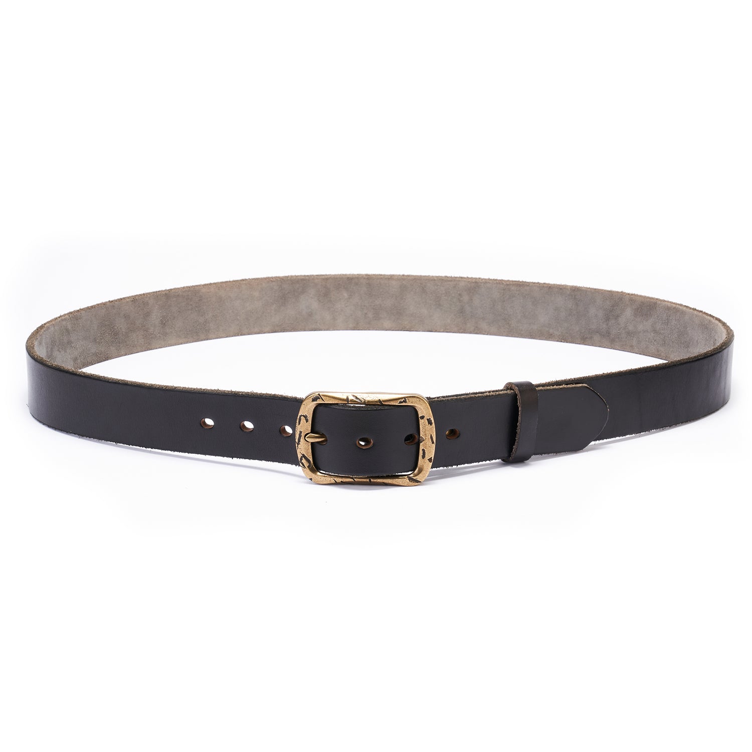 100% Full-Grain Leather Strap in Ironbloom Black, Raw-Edged Finish