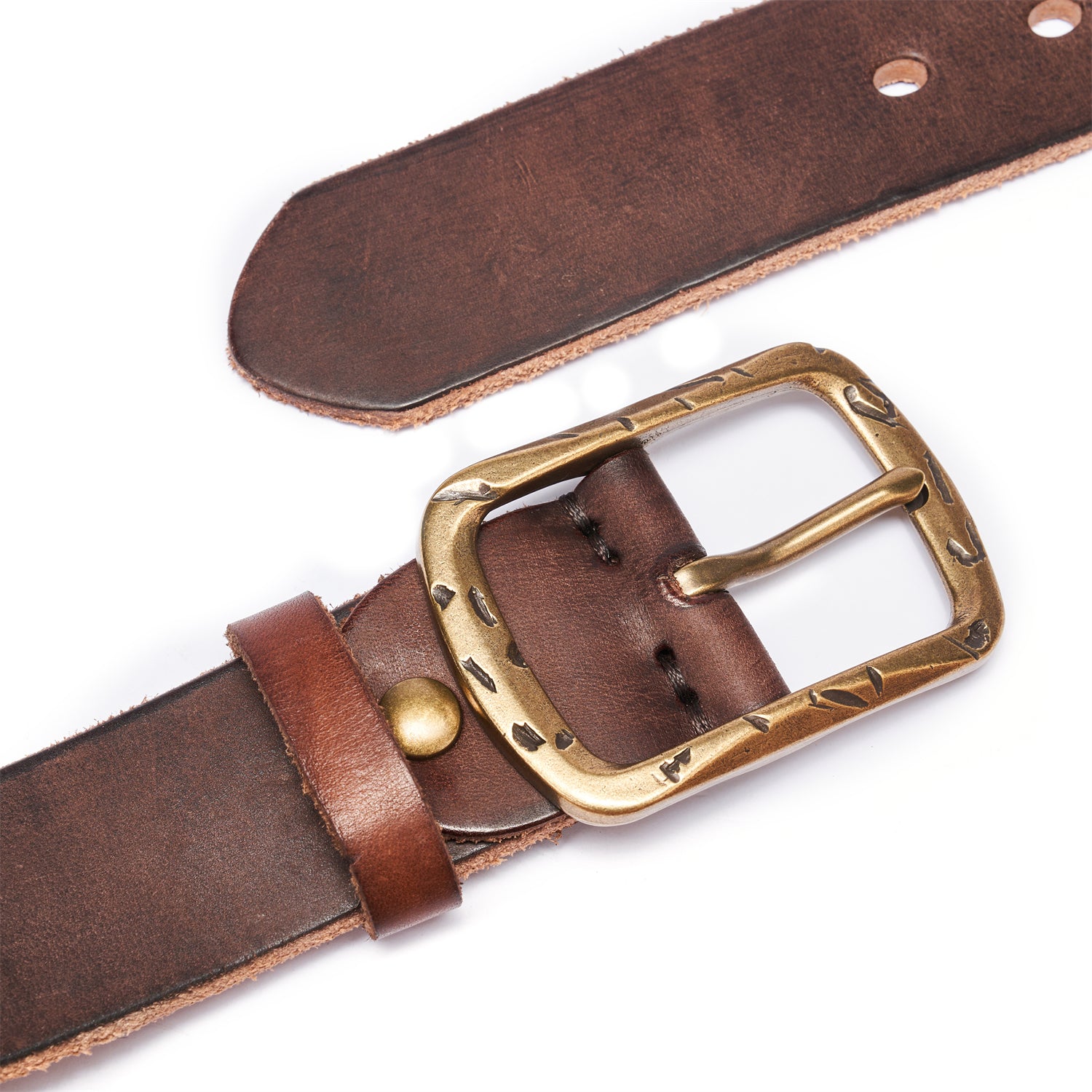 100% Full-Grain Leather Strap in Coffee Bean, Unfinished Raw Edge-1.5 inches
